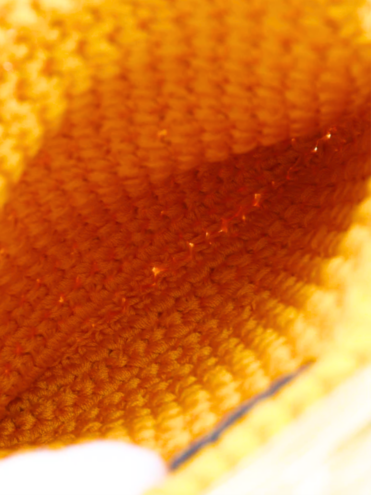 Fendi 2010s Yellow Crochet Two-Way Baguette Bag