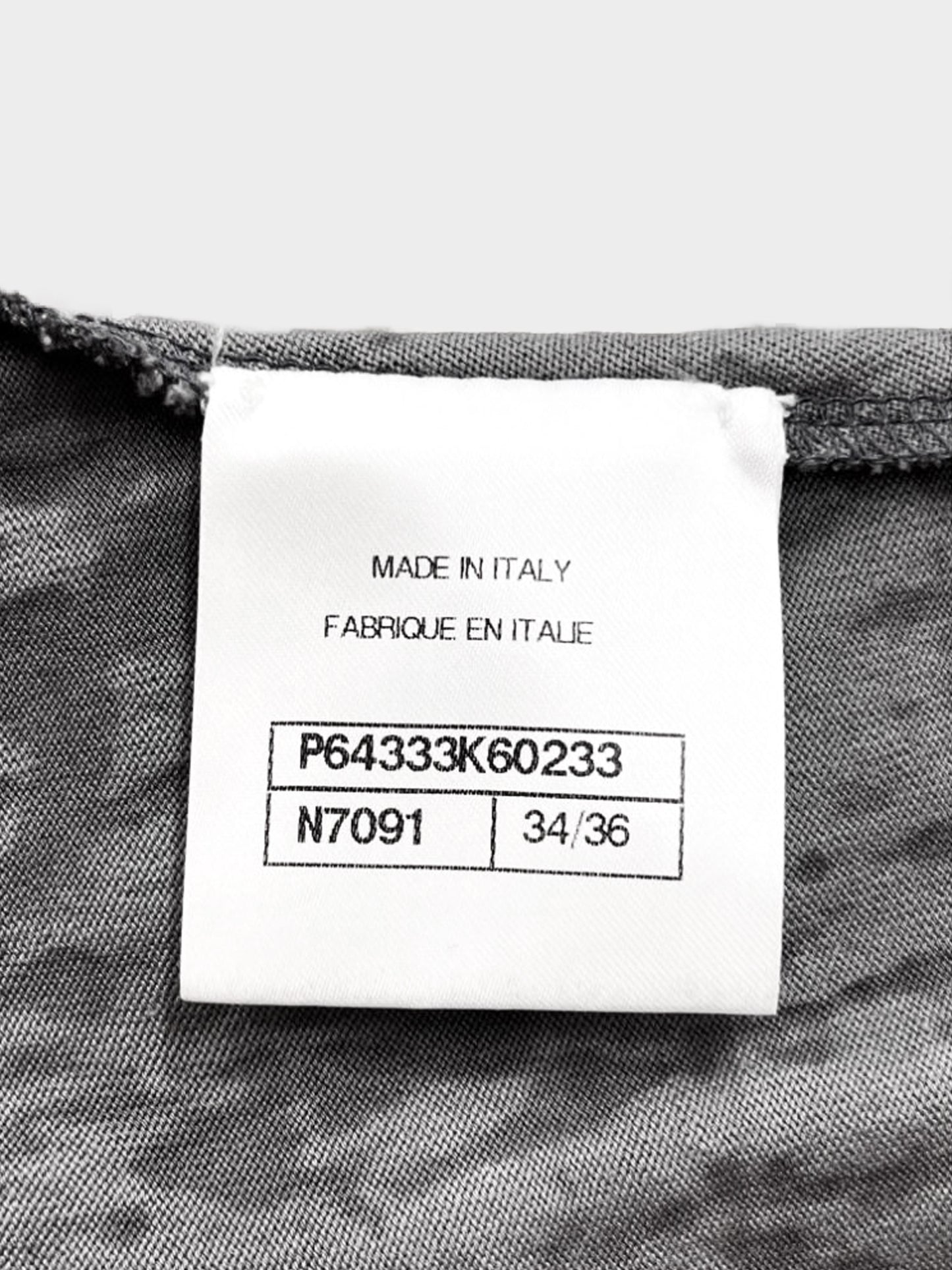 Chanel 2021 Grey Rope Logo Cotton Wrap T-shirt