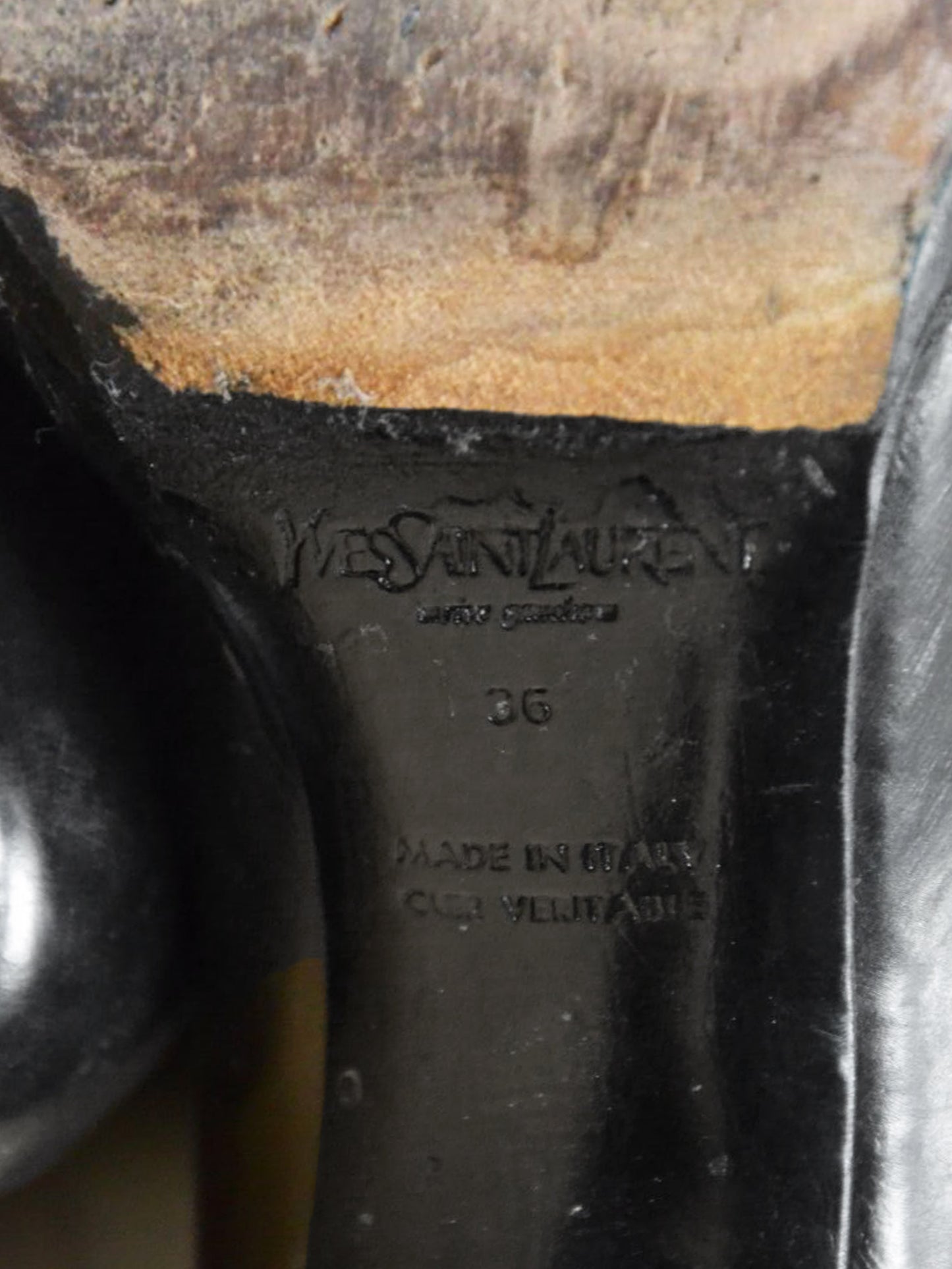 Yves Saint Laurent 2000s Rive Gauche Black Leather Boots