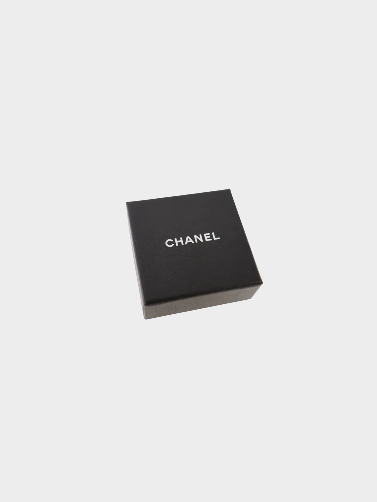 Chanel 2005 Silver Black Coco Rhinestone Earrings