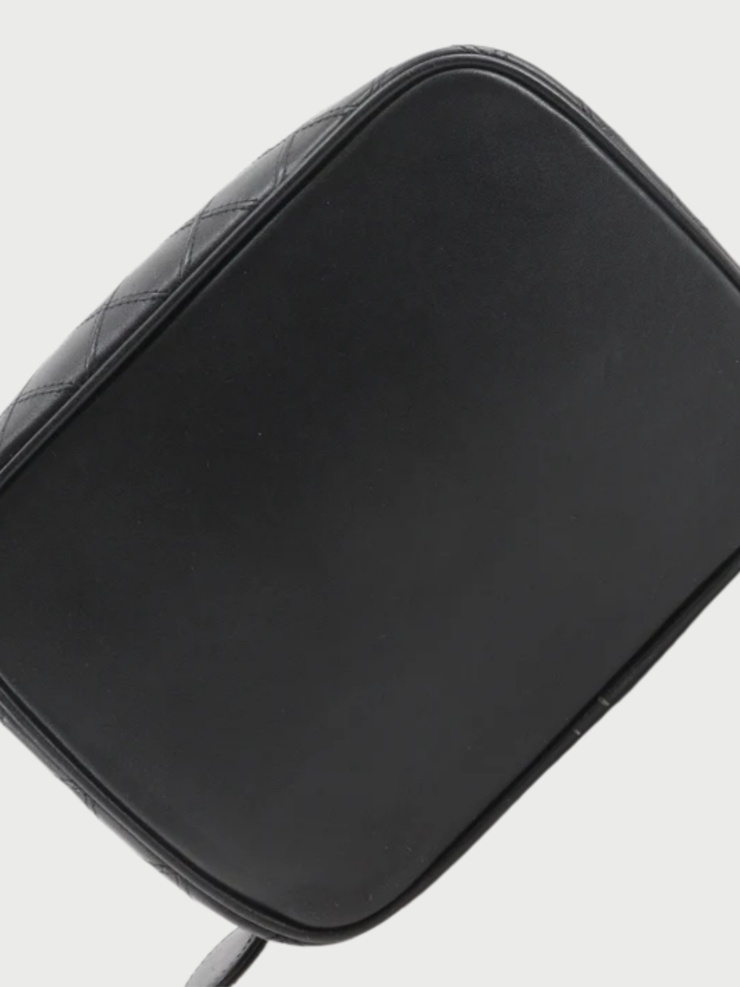 Chanel 1990s Black Calfskin Bicolore Vanity Bag