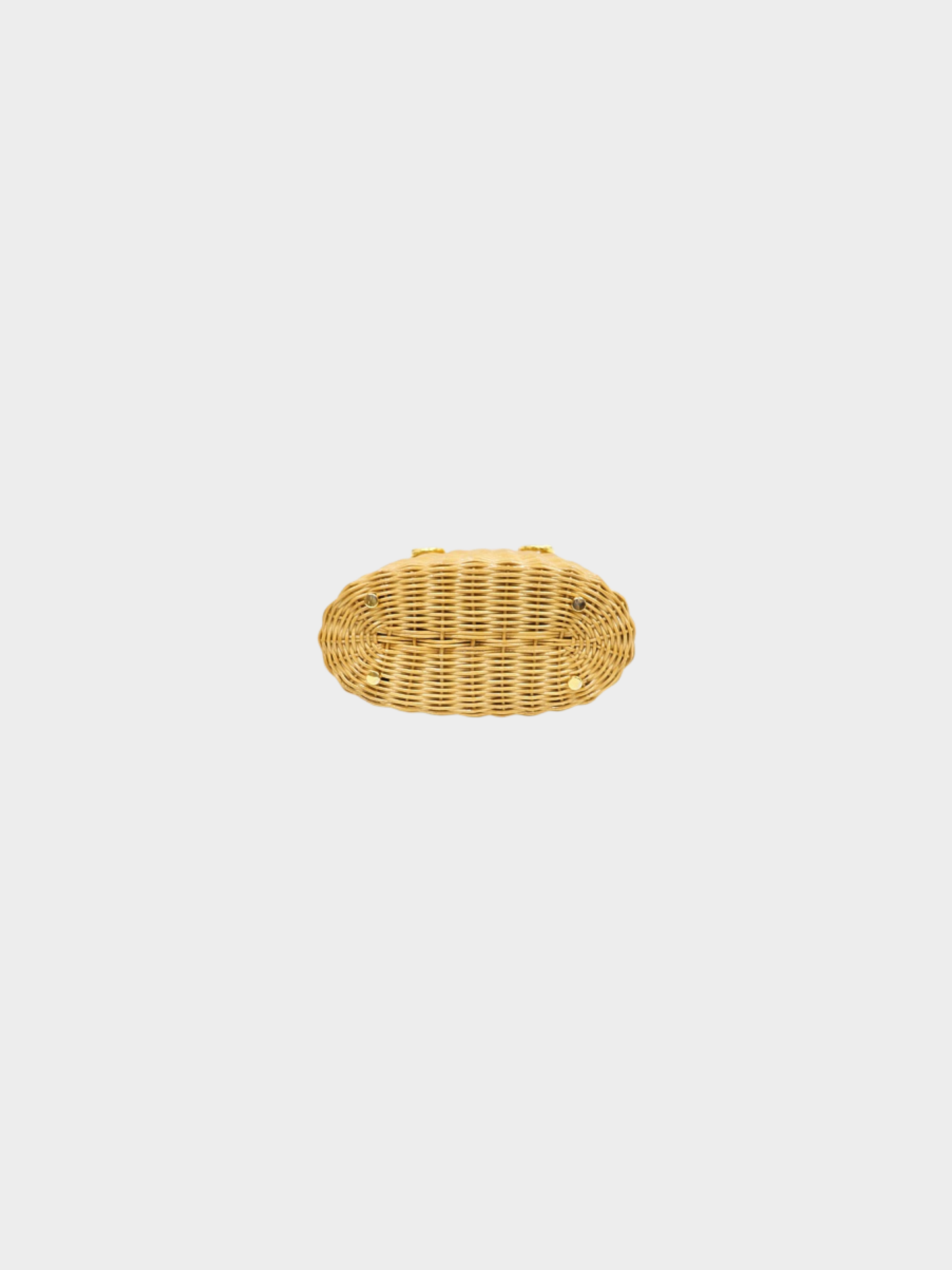 Salvatore Ferragamo 2020s Beige Rattan Gancini Basket Bag