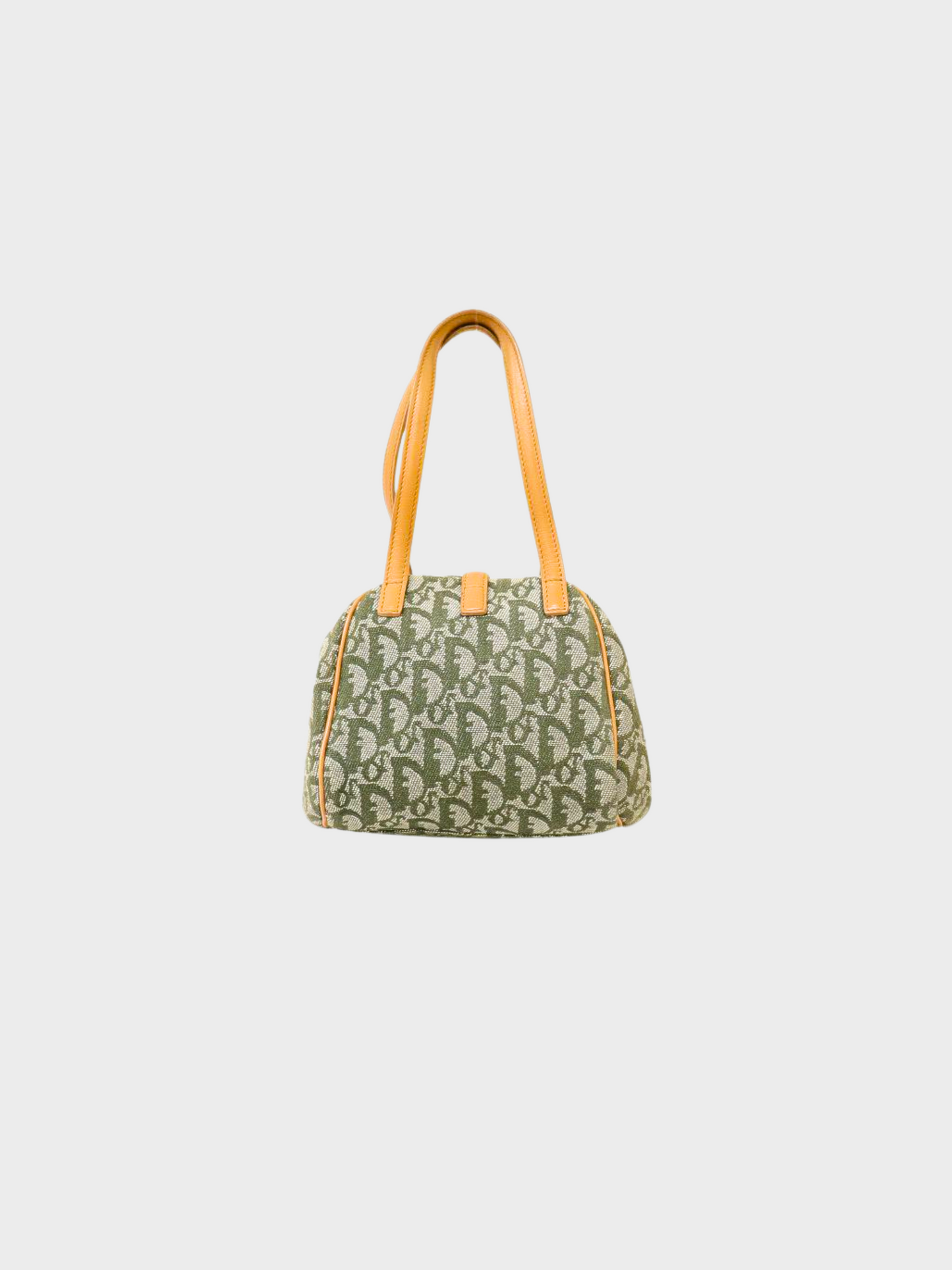 Christian Dior 2000s Green Oblique Trotter Mini Handbag
