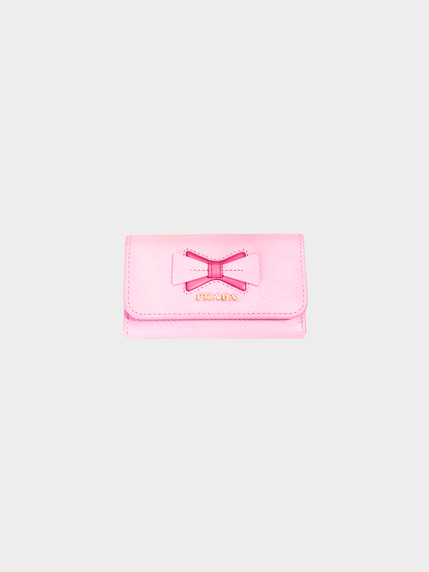 Prada 2021 Pink Leather Key Holder