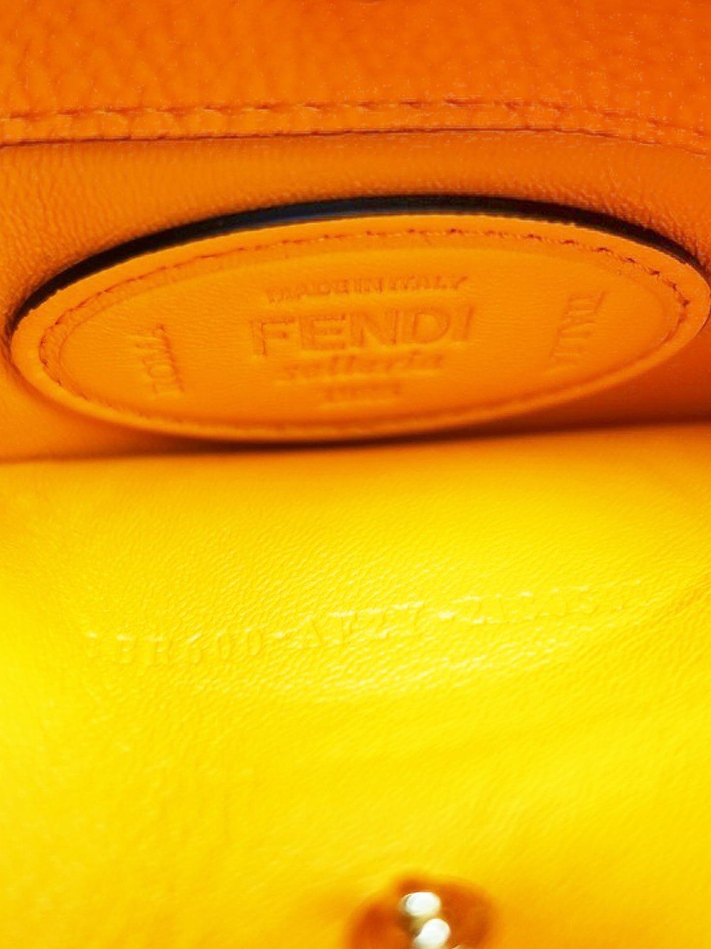 Fendi SS 2021 Orange Woven Baguette