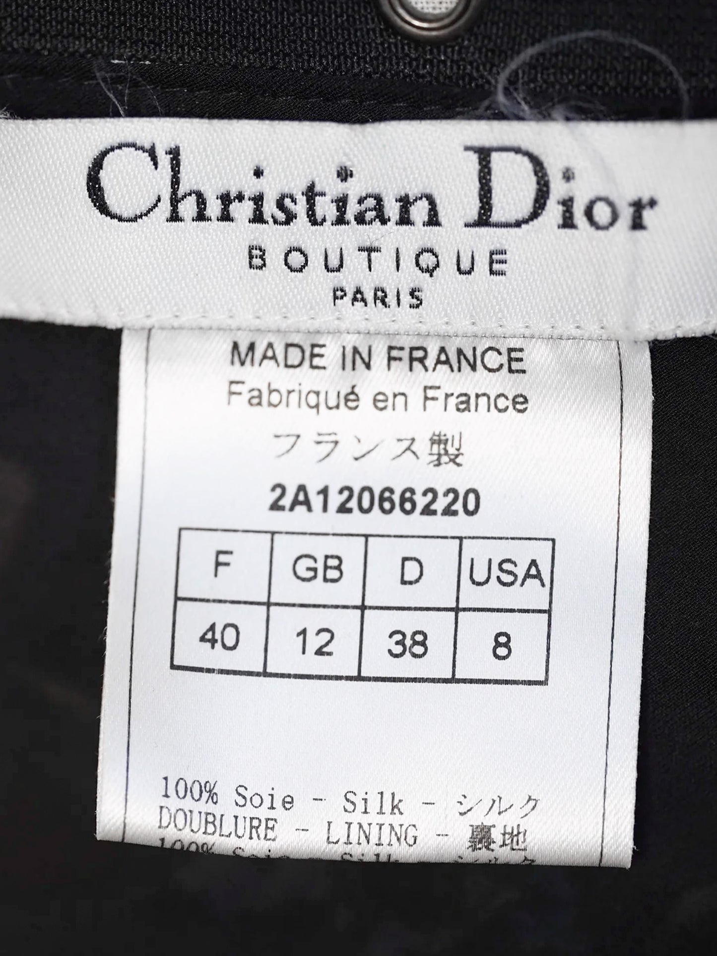 Christian Dior FW 2002 Black Cards and Floral Print Bustier Silk Dress