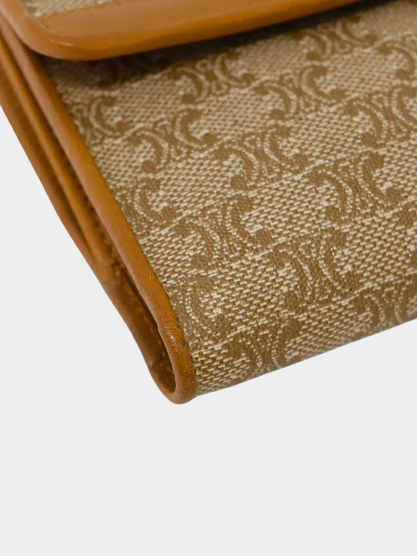 Celine 2000s Beige Macadam Canvas Wallet