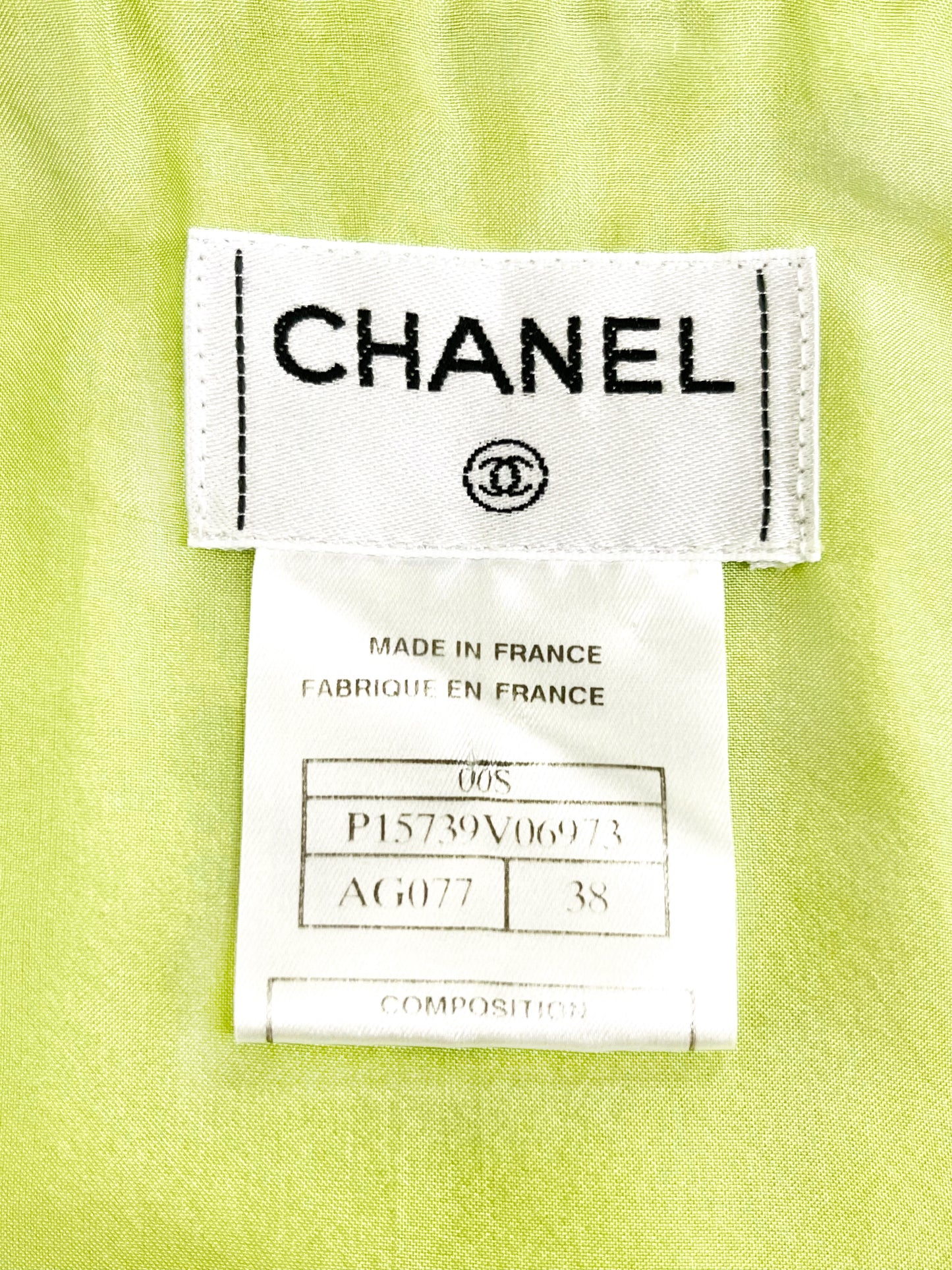 Chanel Spring 2000 Pastel Green Quilted Silk Vest