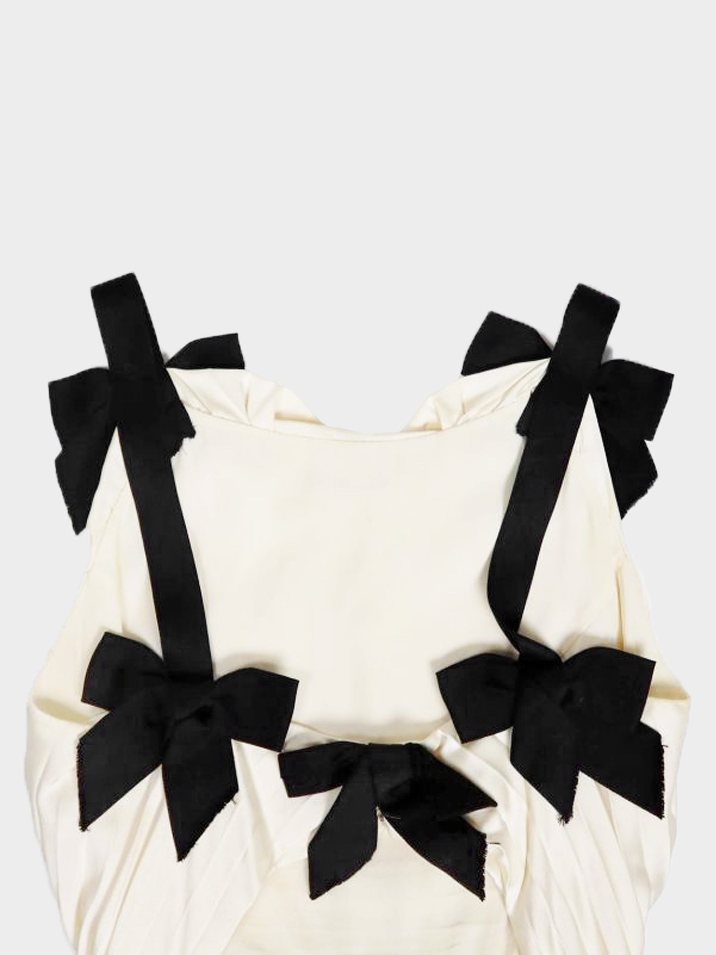 Chanel SS 2005 Two-tone Silk Top with Ribbons