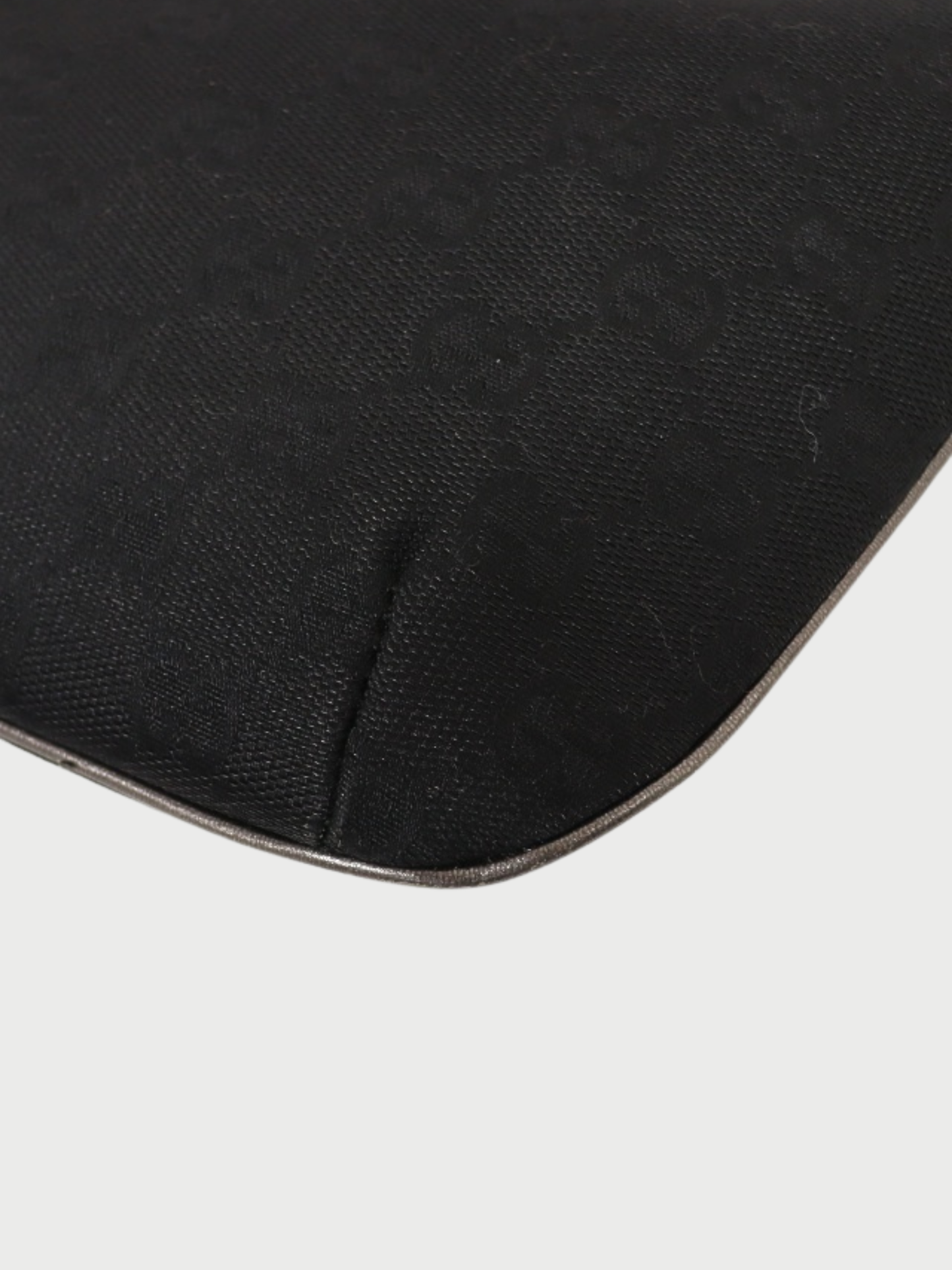 Gucci 2001 Black GG Canvas Leather One-Shoulder Bag