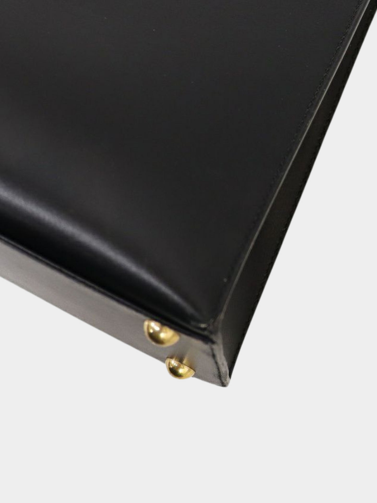 Hermès 2002 Black Dalvy MM Box Calf Bag