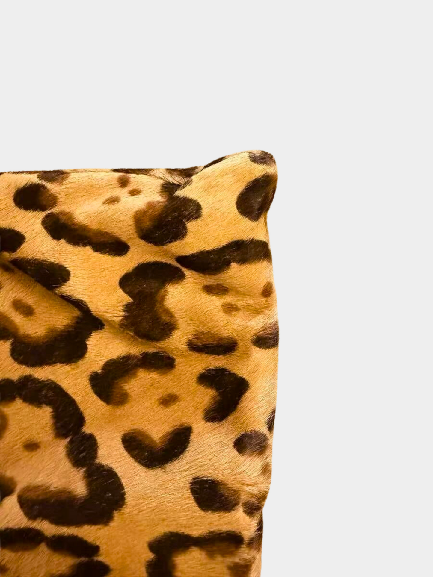 Fendi 2000s Leopard Pony Hair Ring Handle Bag