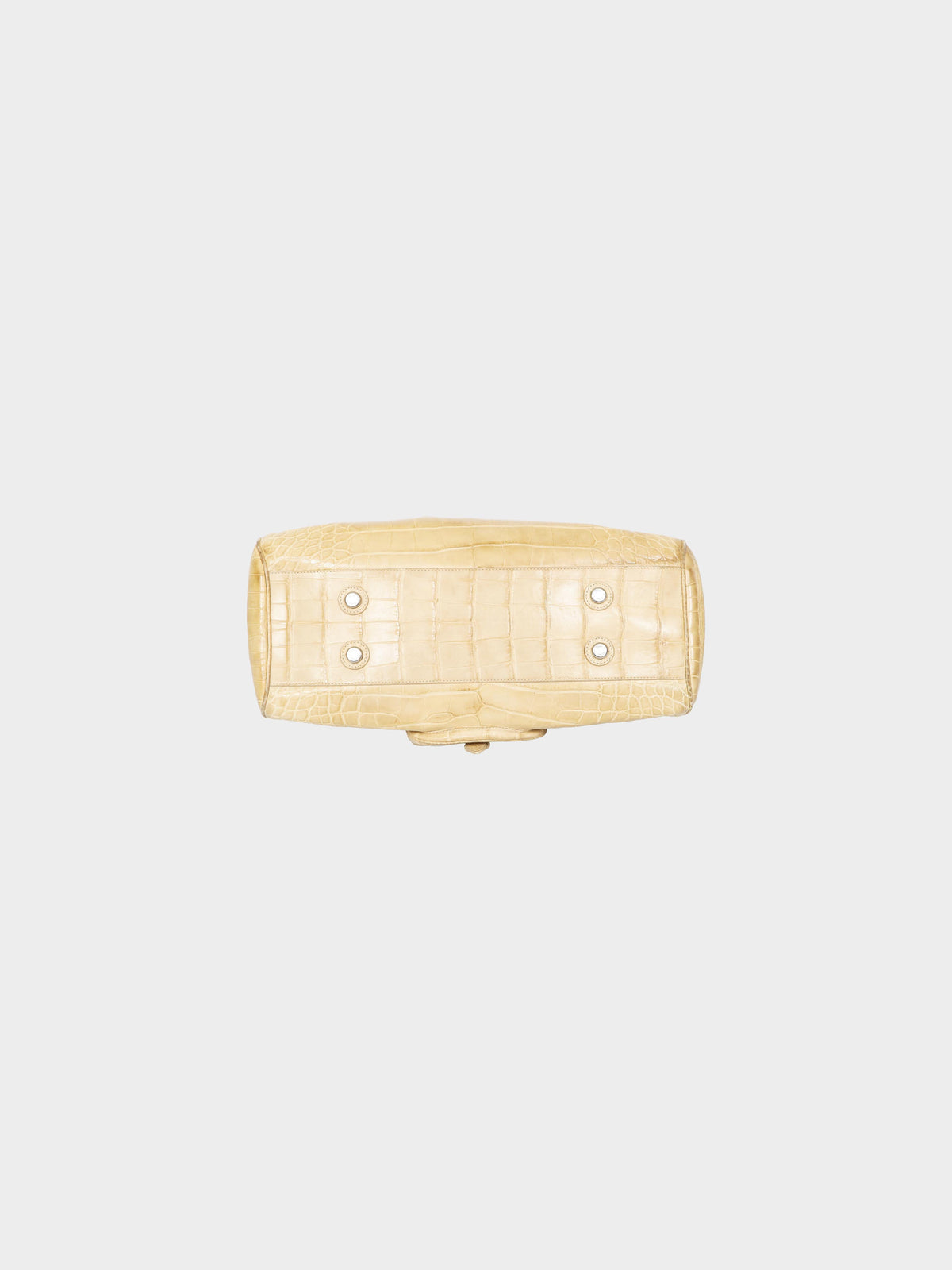 Christian Dior by John Galliano 2005 Beige Croc-embossed Leather 'My Dior' Bag