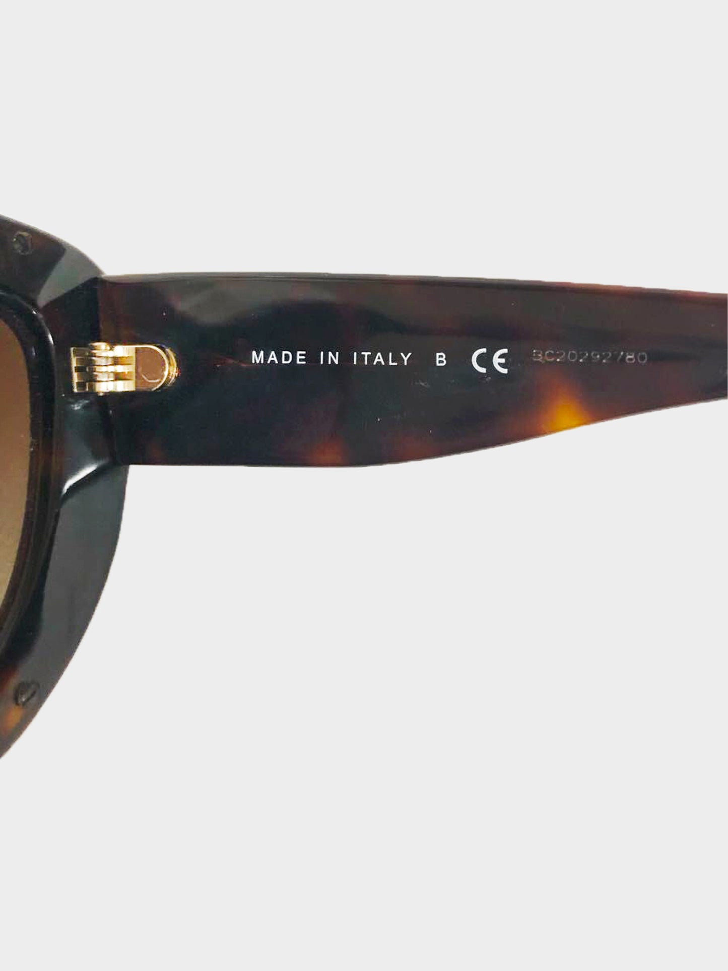 Chanel 2000s Brown Tortoise Cat Eye Sunglasses