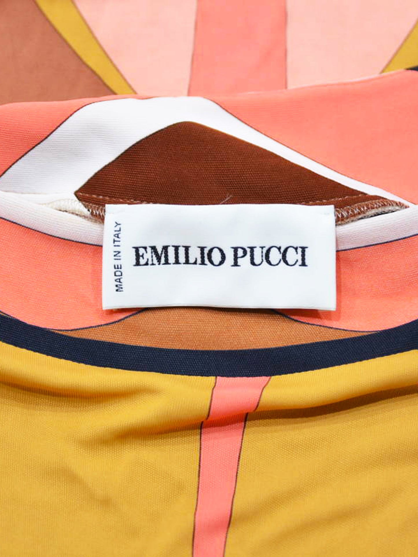 Emilio Pucci 2010s Multicolor All-over Print Square Neck Dress