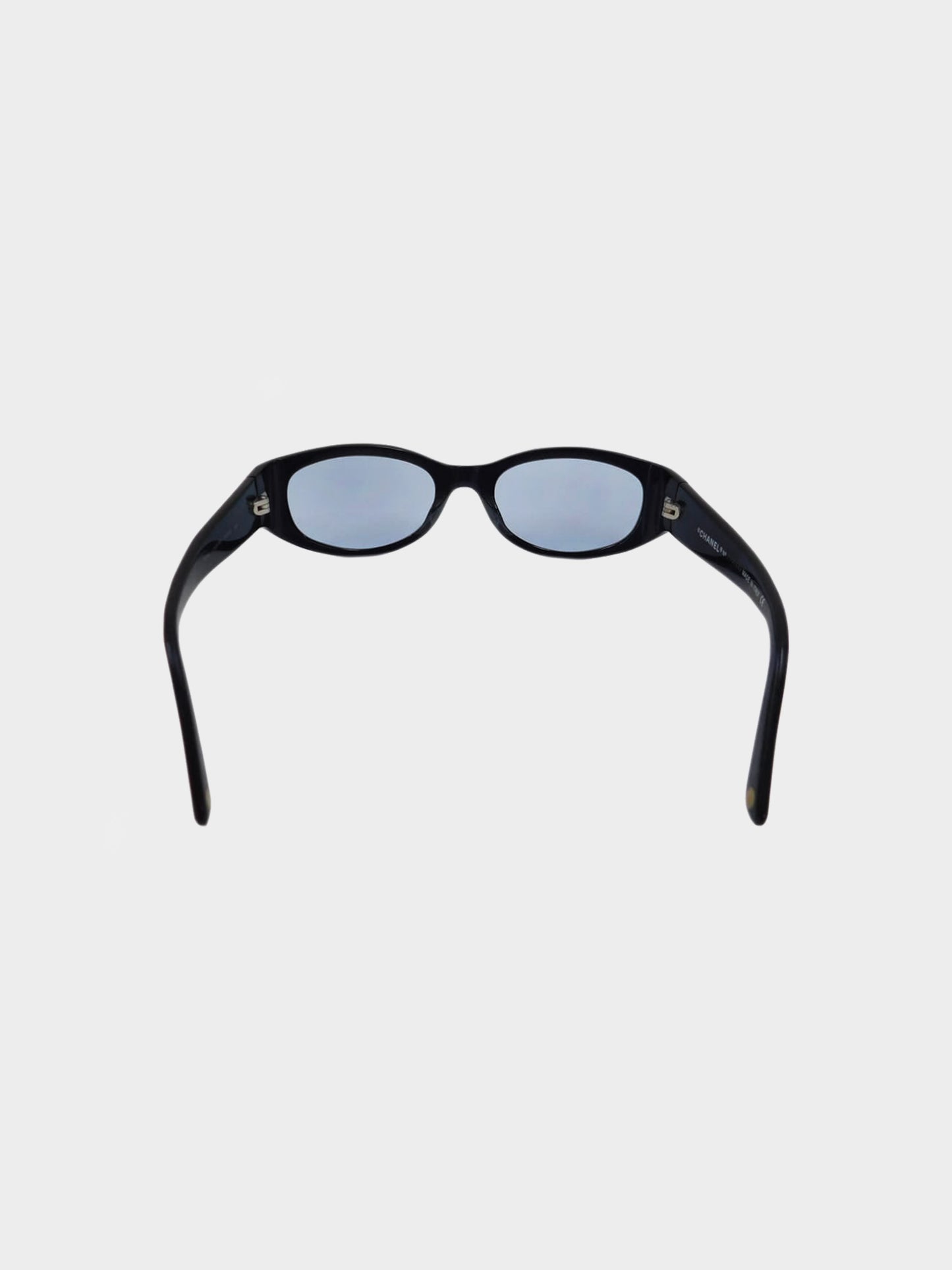 Chanel 2000s Black 2004 Round Sunglasses