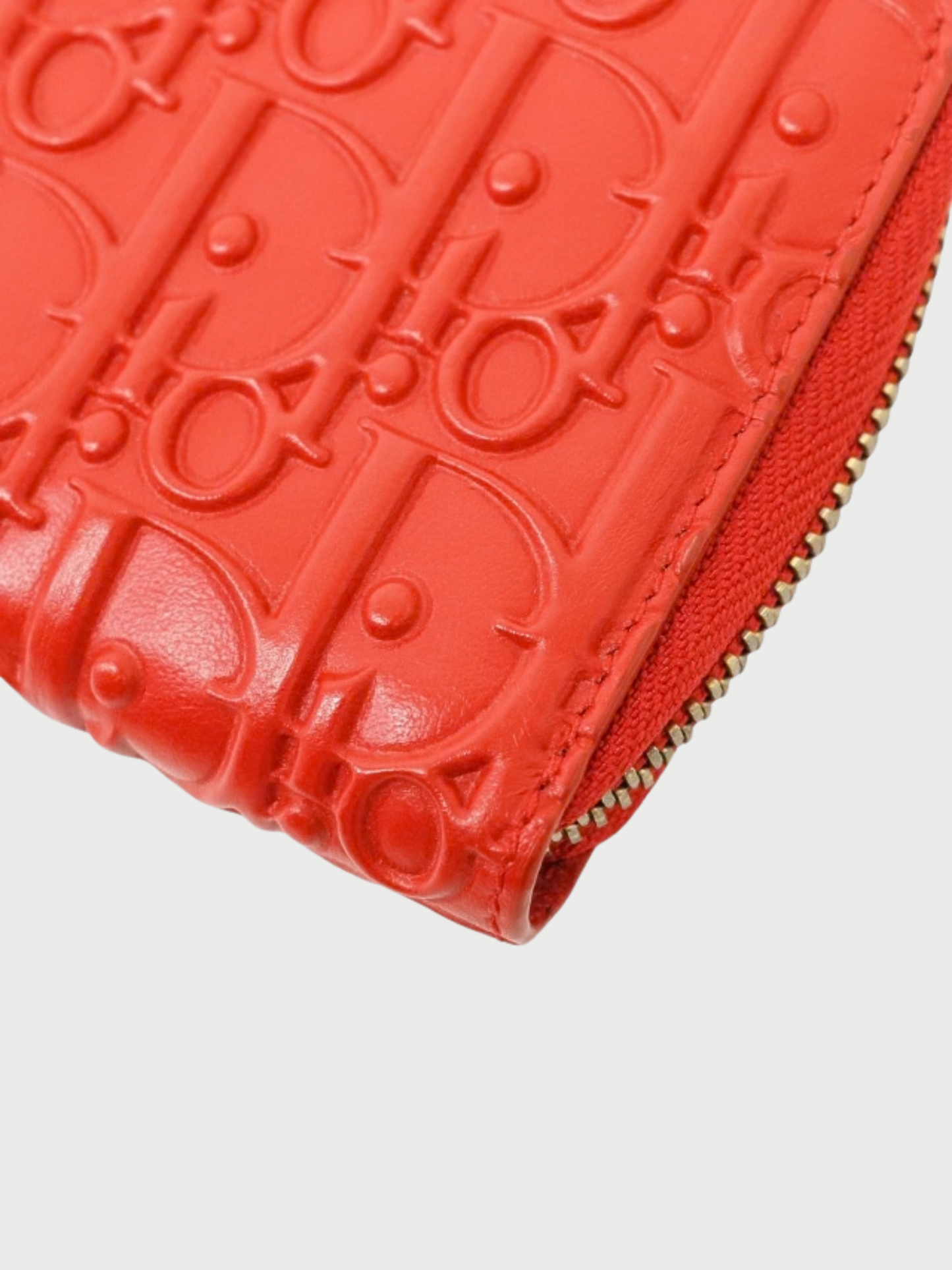 Christian Dior 2000s Red Leather Trotter Coin Case
