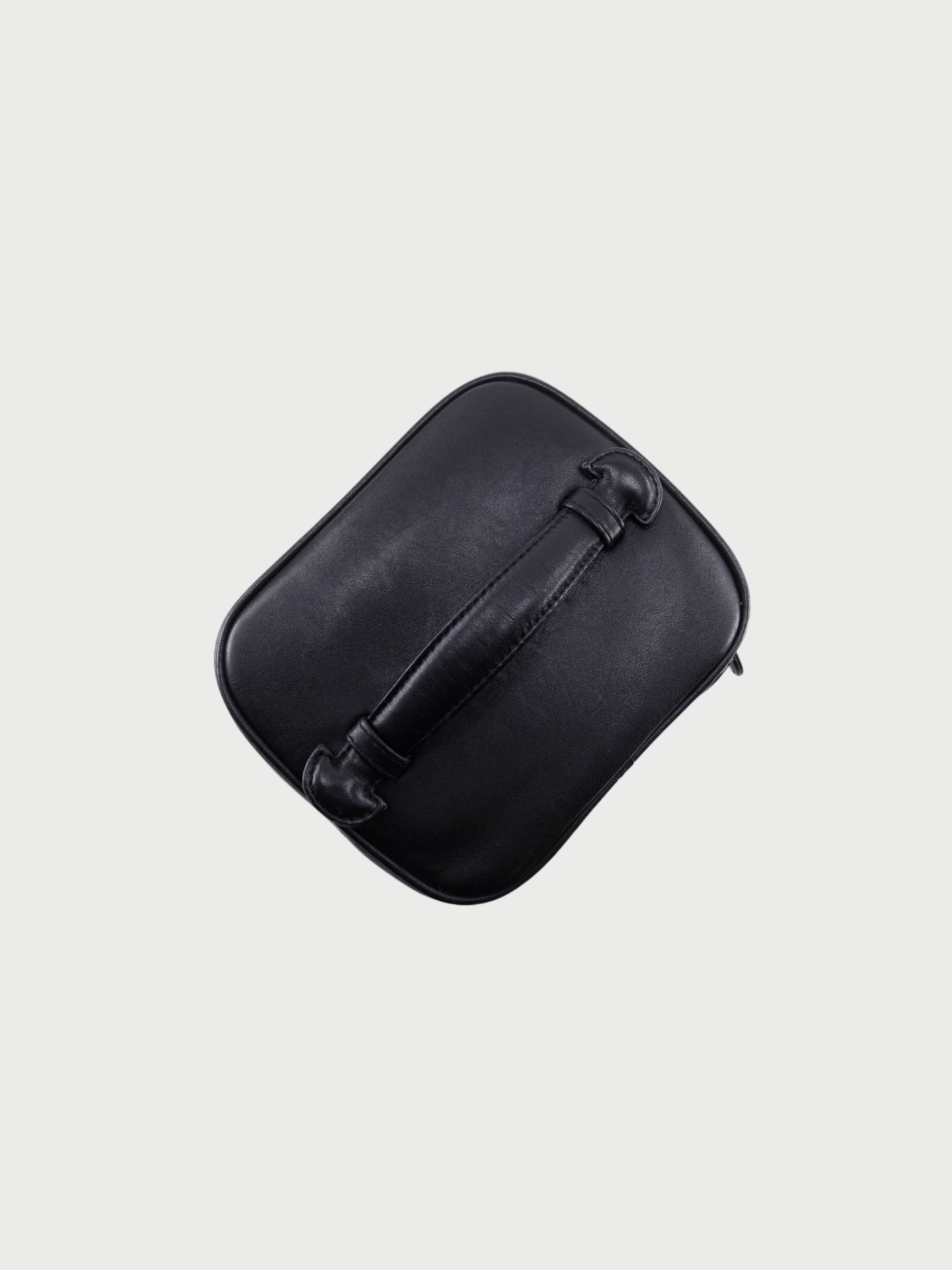 Chanel 1990s Black Calfskin Leather Vanity Bag