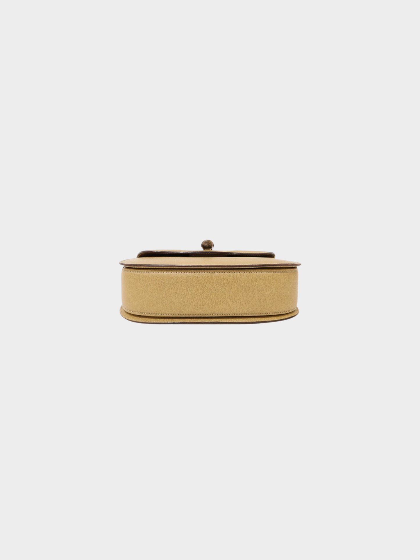 Gucci 2000s Beige Leather Bamboo Turn Lock 2-Way Bag