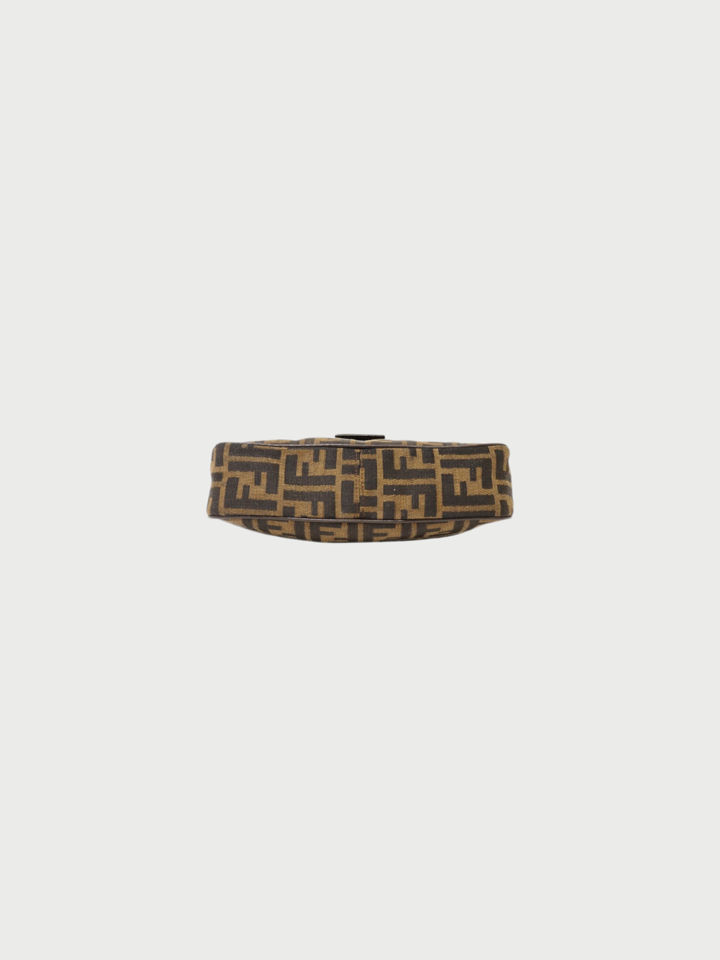 Fendi 2000s Brown Zucca Canvas Leather One-Shoulder Bag