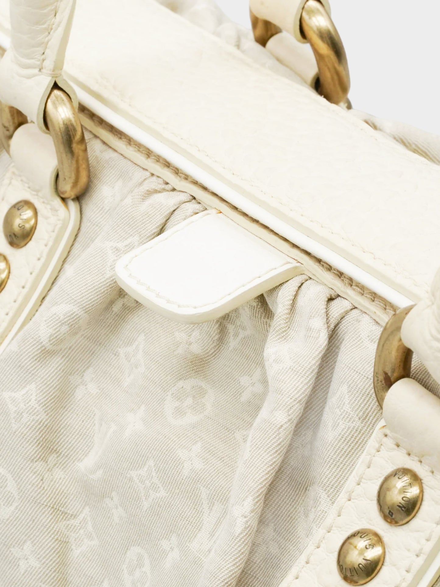 Louis Vuitton FW 2005 Biege Monogram Trapeze Handbag
