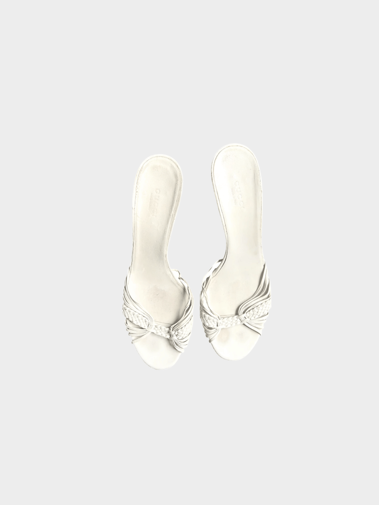 Gucci by Tom Ford 2000s White Bamboo Mules