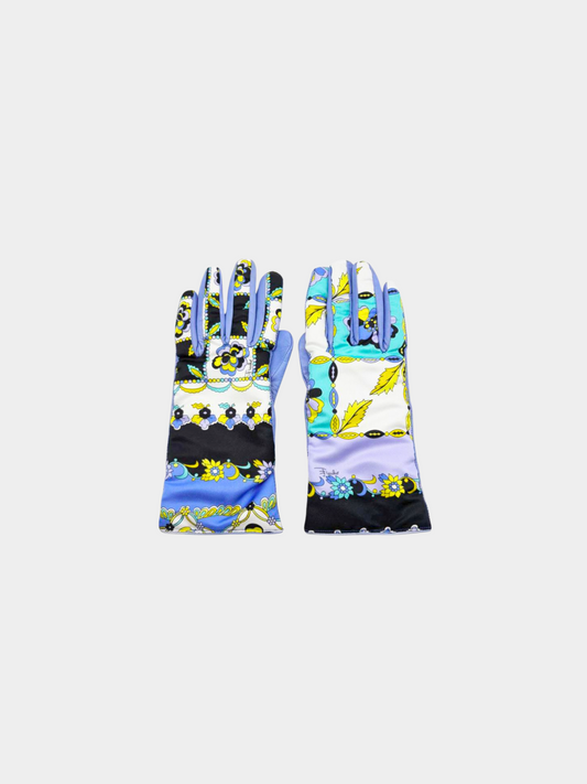 Emilio Pucci 2000s Multicolored Abstract Gloves