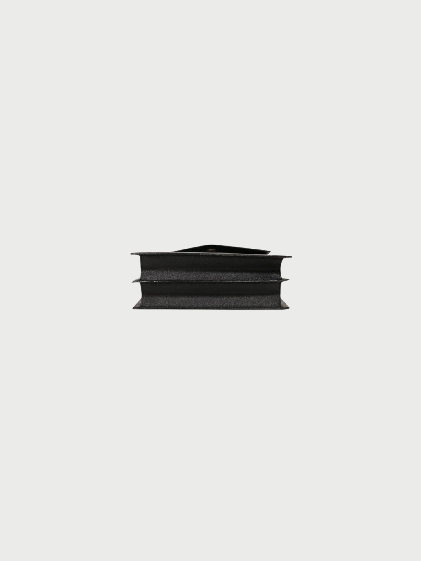 Yves Saint Laurent 2000s Black Leather Logo-Stamped Shoulder Bag