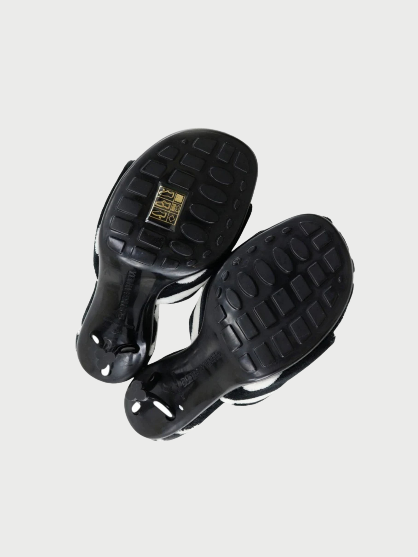 Bottega Veneta 2019 Black White Faux Fur Zebra Pose Mules
