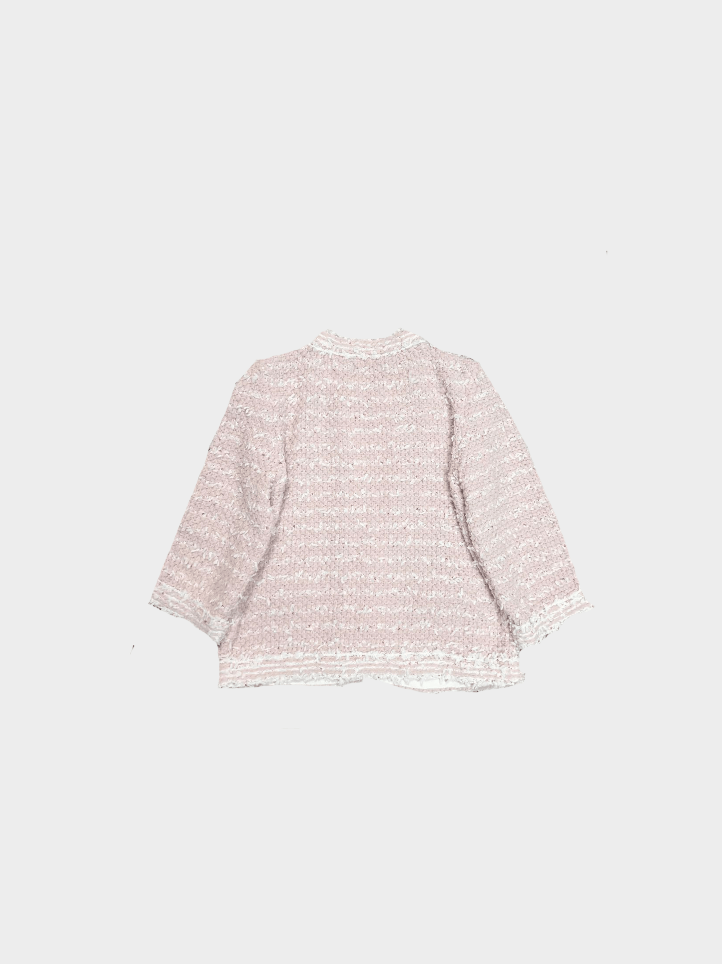Chanel 2000s Pink Tweed Short Sleeve Jacket