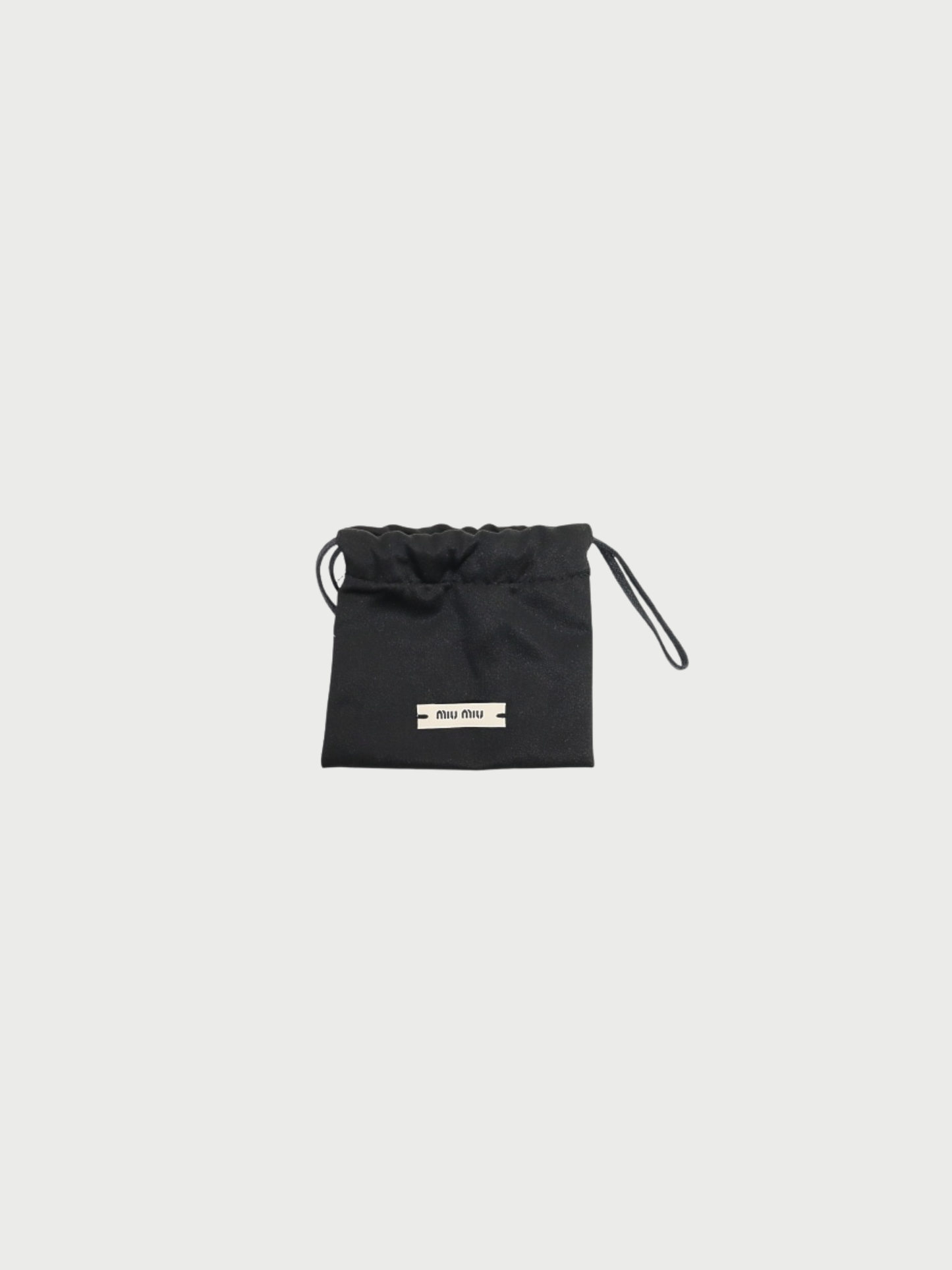 Miu Miu 2000s Black Gold Plated Metal Logo Enamel Earrings
