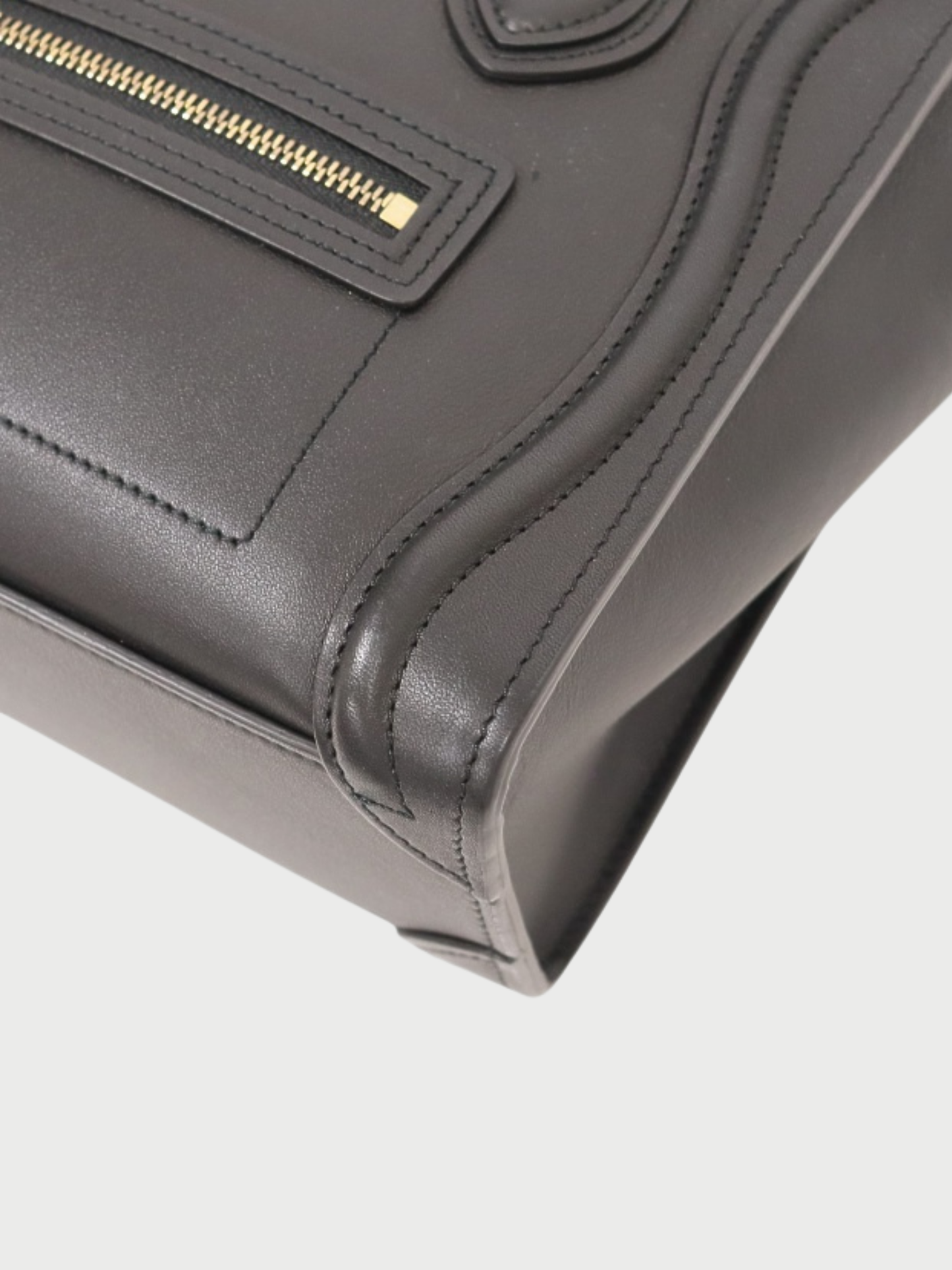 Celine 2010s Black Leather Luggage Nano Bag
