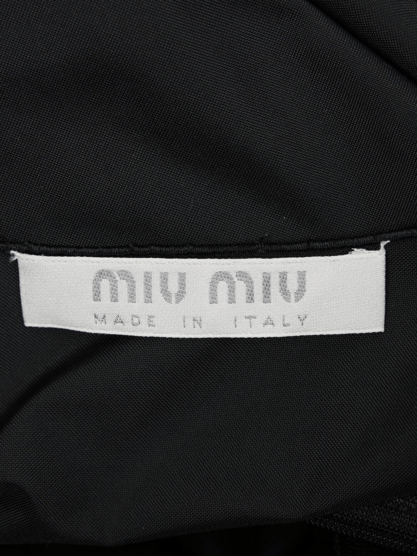 Miu Miu FW 1999 Runway Black Nylon Dress
