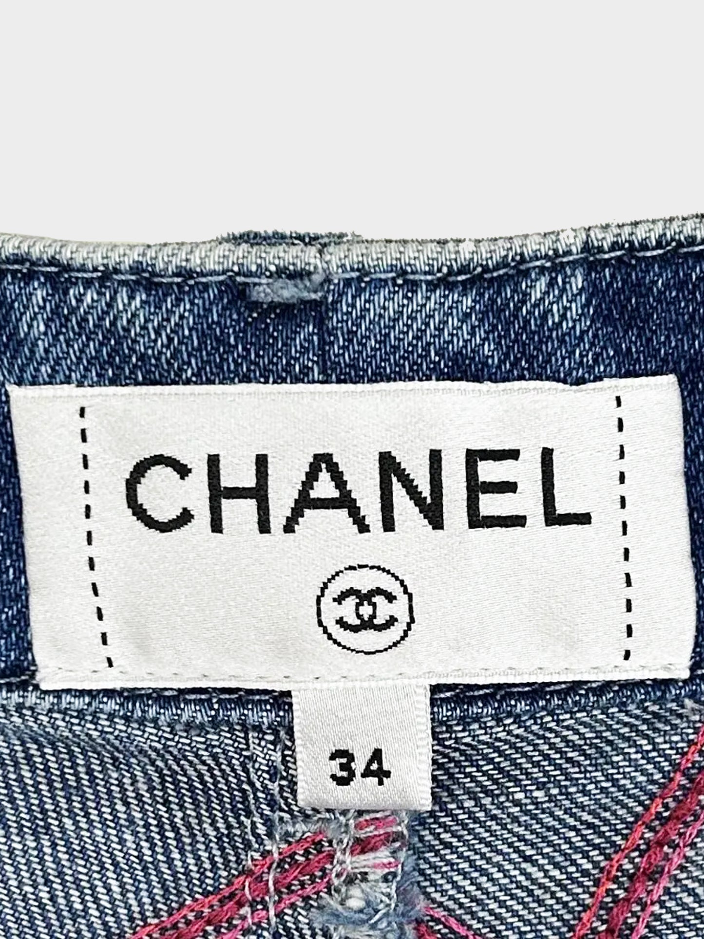 Chanel 2022 Coco Beach Quilted Denim Shorts