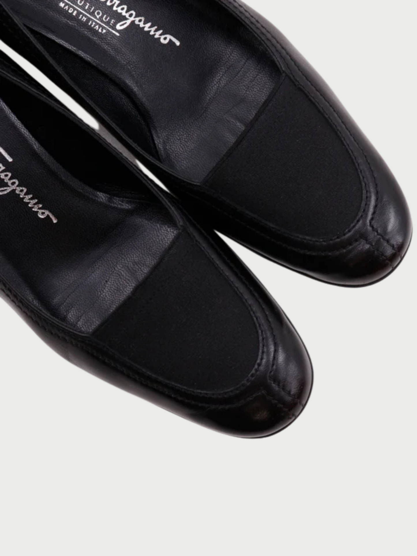 Salvatore Ferragamo 1990s Black Leather Pumps