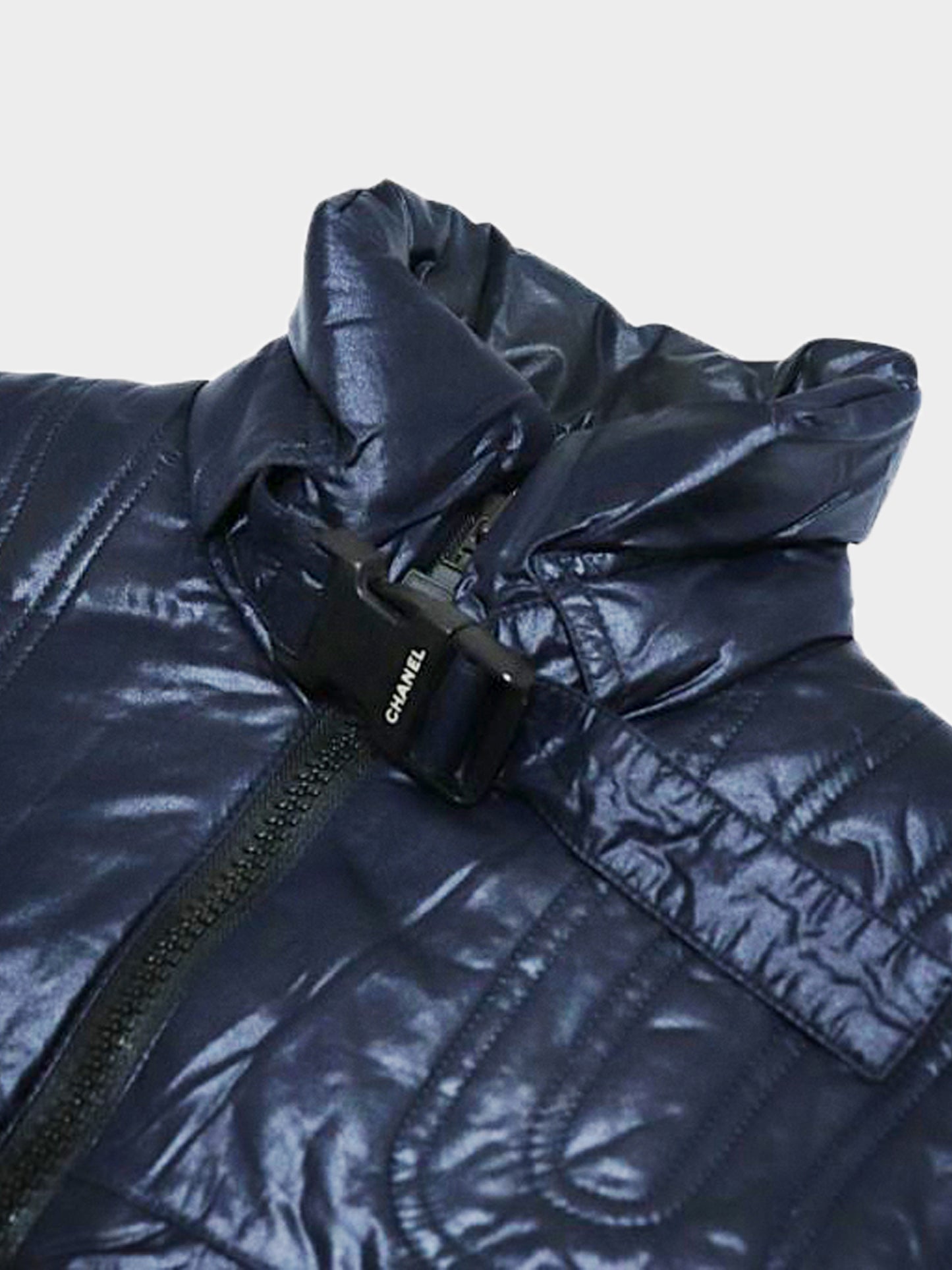 Chanel Sports Line FW 2004 Navy Padded Zip-up Jacket