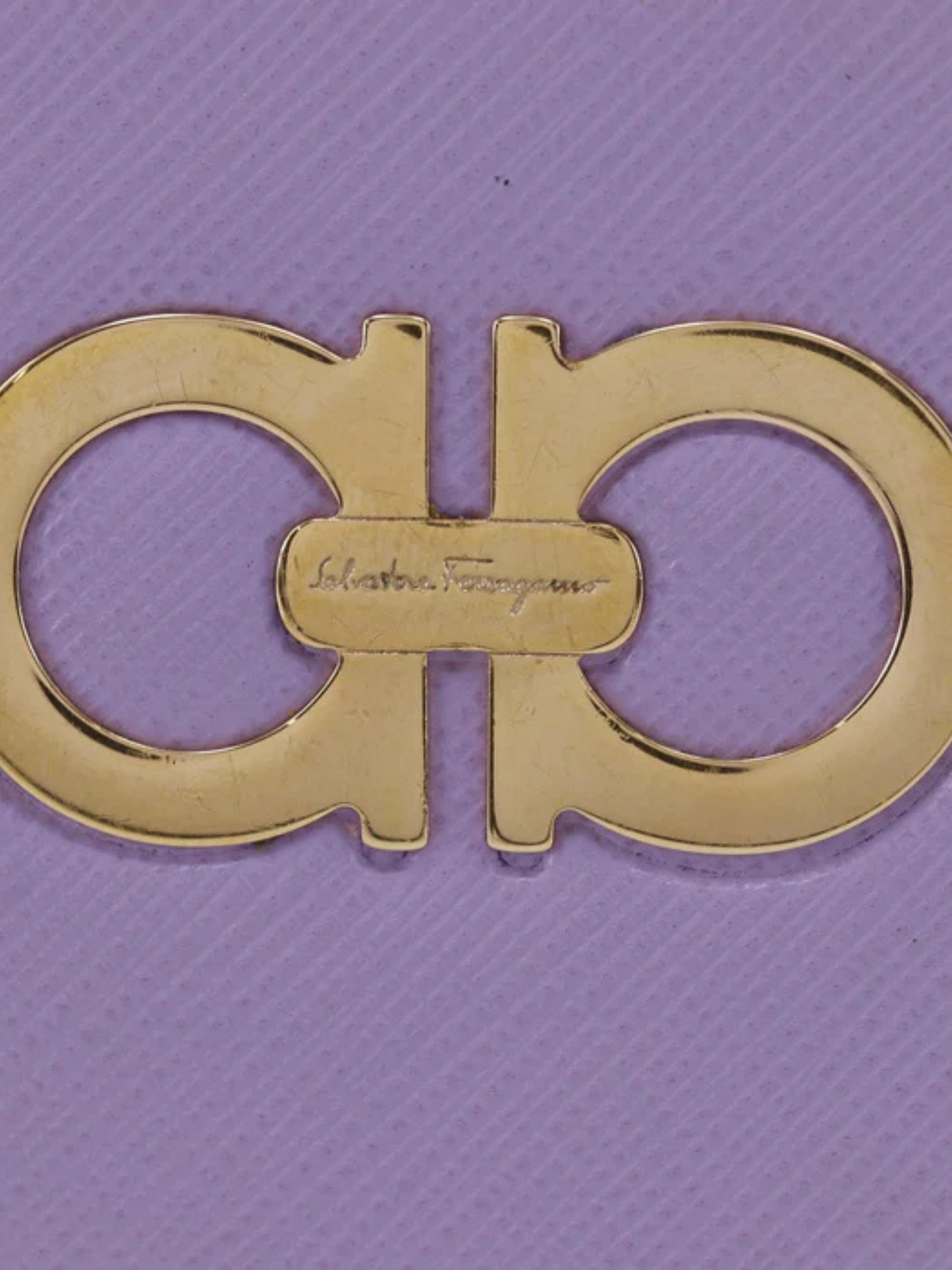 Salvatore Ferragamo 2000s Purple Leather Double Gancini Coin Purse