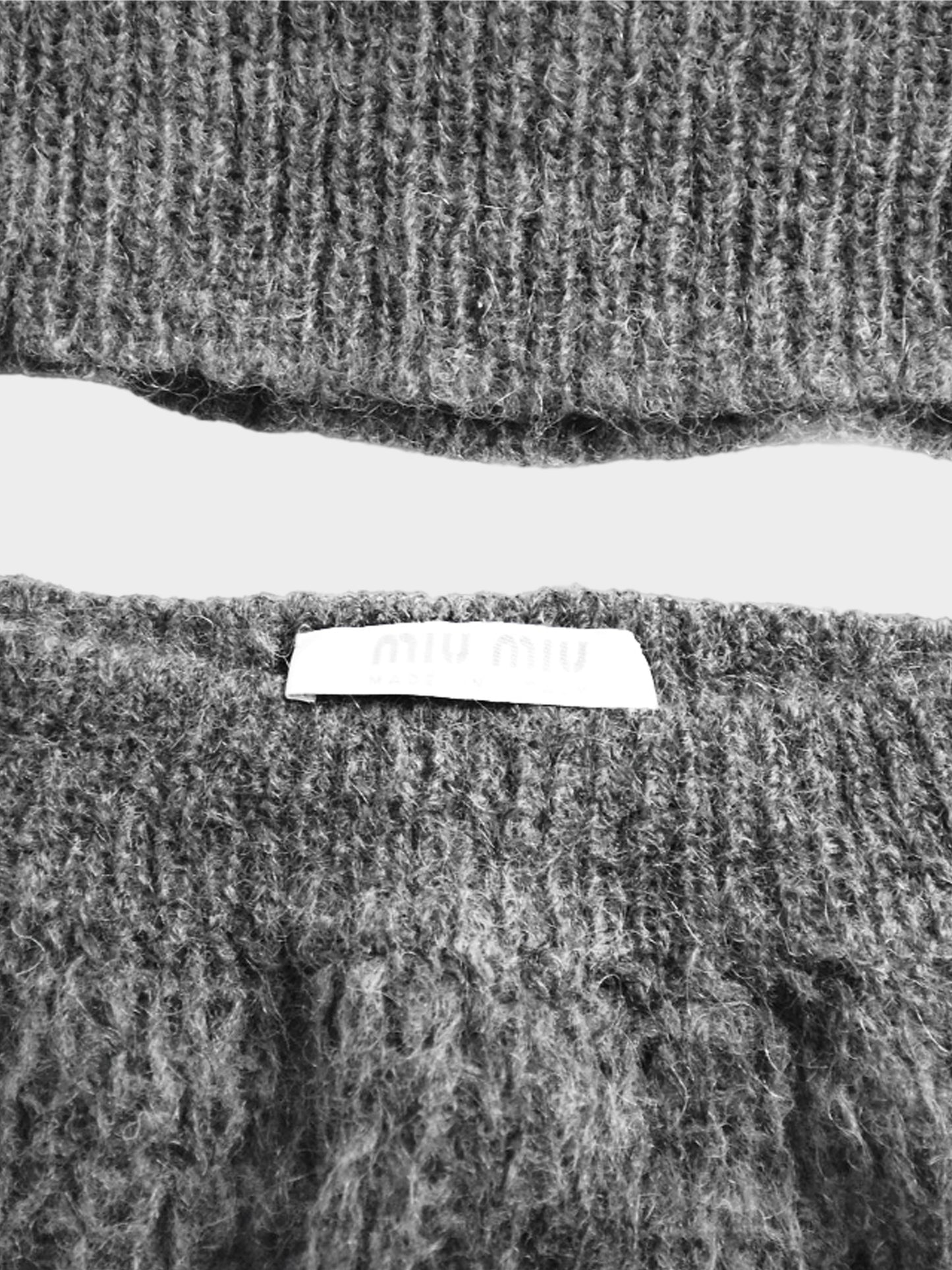 Miu Miu SS 2001 Mohair Knit Top and Skirt Set