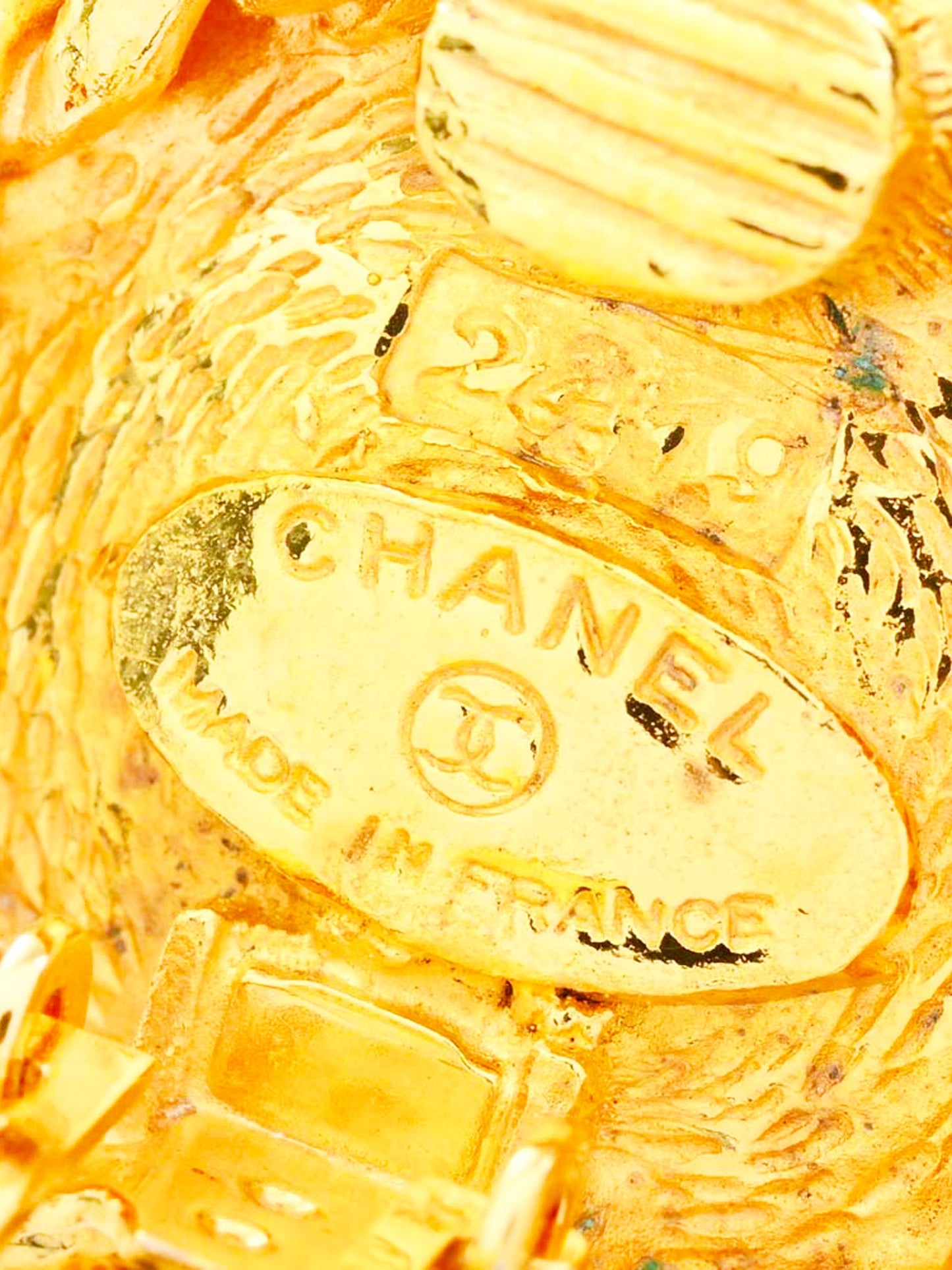 Chanel 1985 Red Gripore Clip-On Earrings