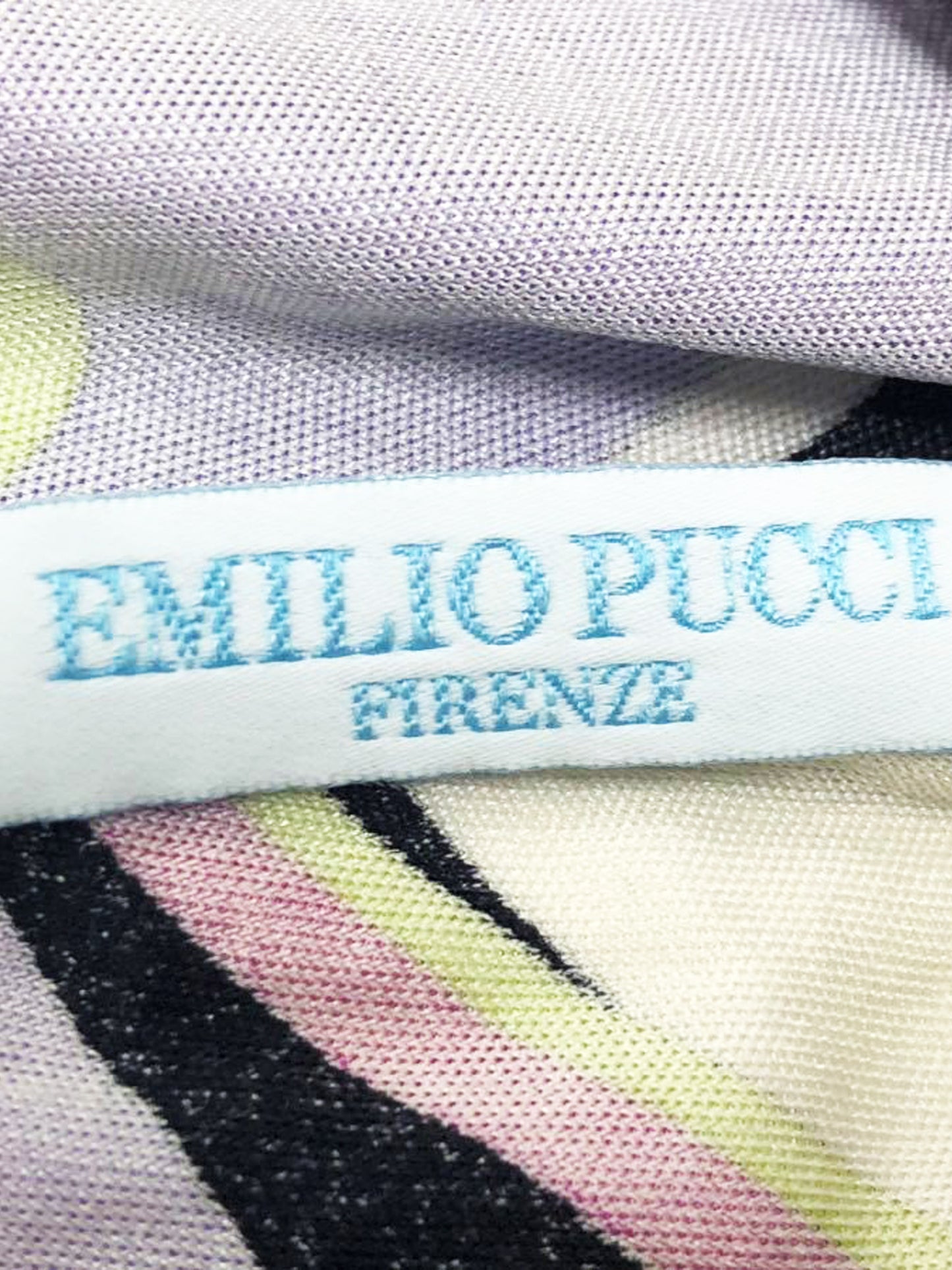 Emilio Pucci 2000s Multicolor French Sleeve Silk Top
