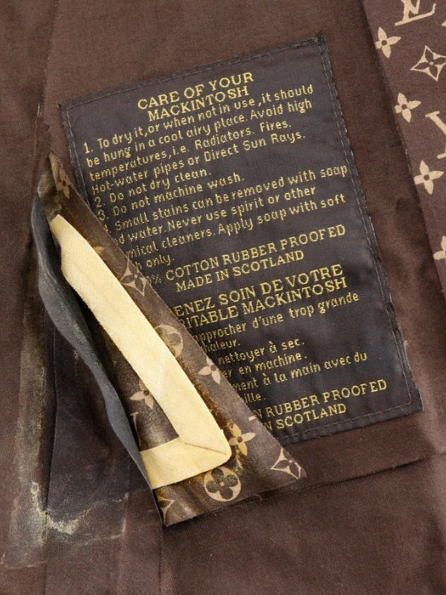 Louis Vuitton 1990s Brown Monogram Cotton Trench Coat