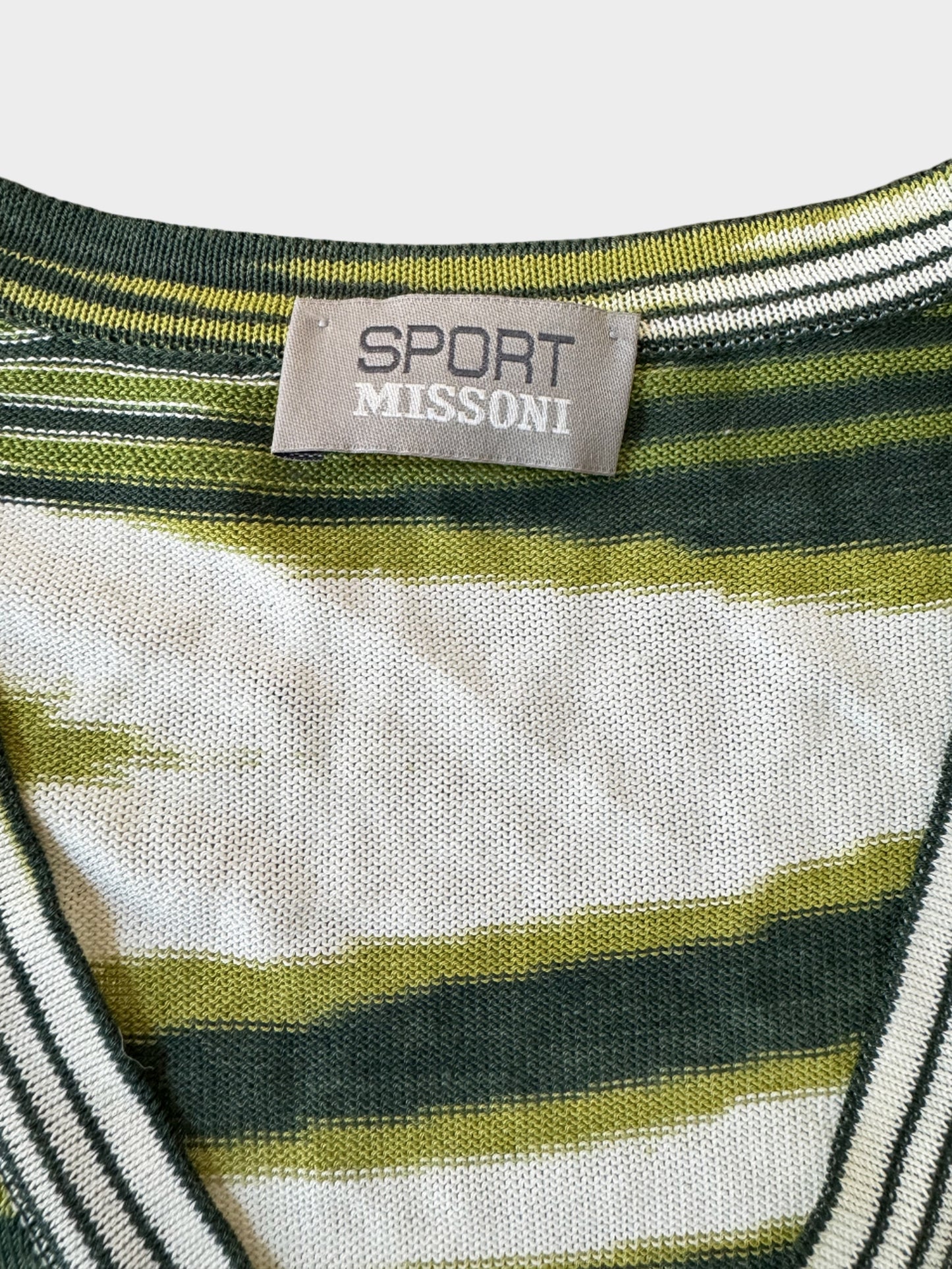 Missoni Sport 2000s Green Striped Vest