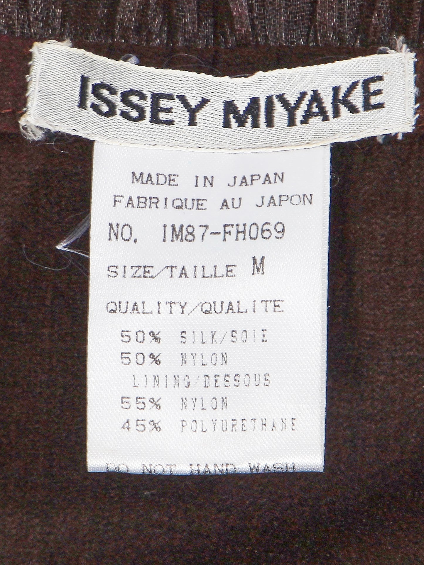 Issey Miyake SS 1998 Brown Sheer Crinkled Silk-blend Dress