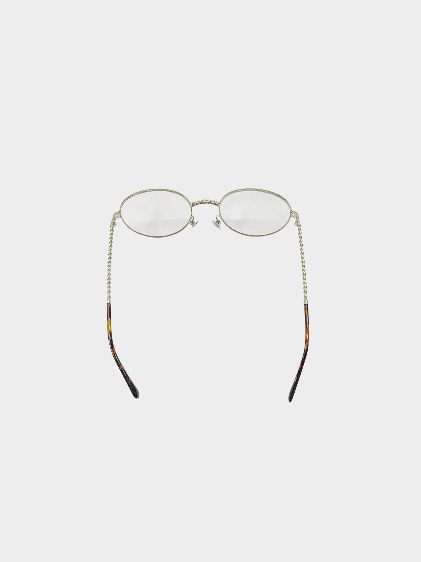 Chanel 2020s Gold Round Metal Strap Eyeglasses