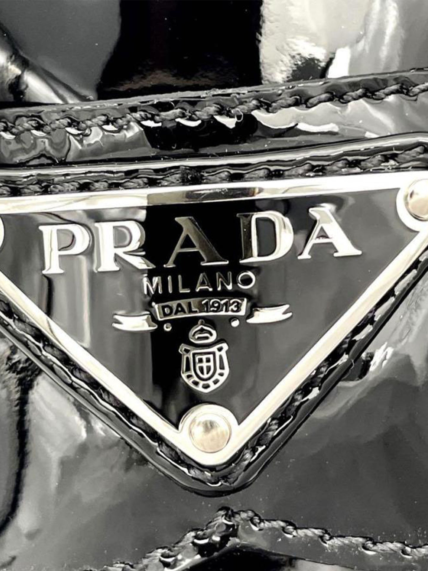 Prada 2020s Black Chocolate Patent Leather Loafer