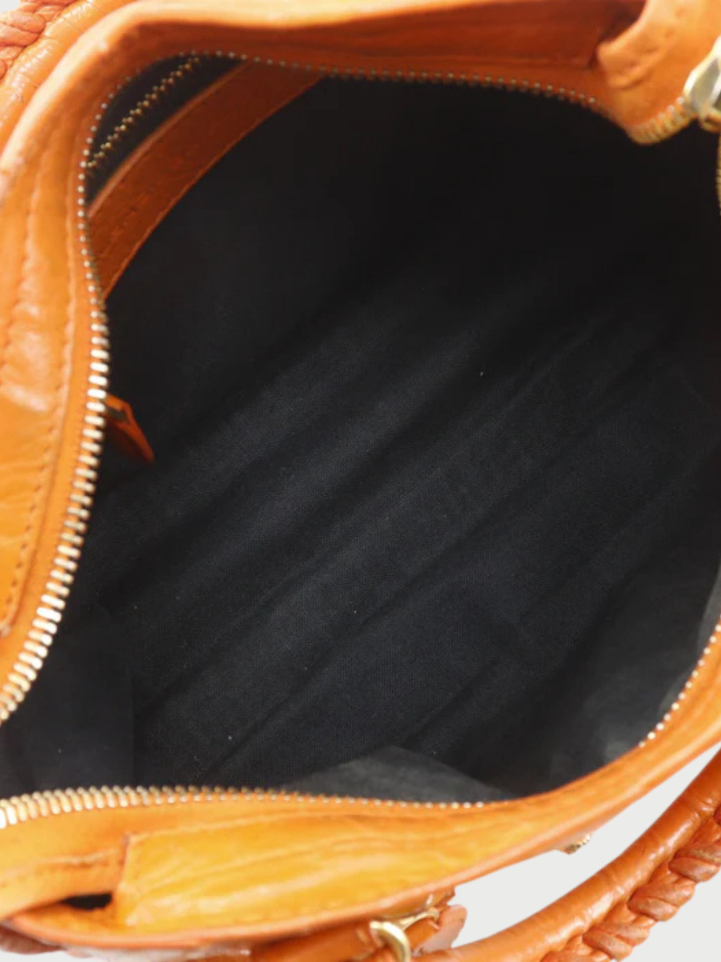Balenciaga 2000s Orange Calfskin City Mini 2-Way Handbag