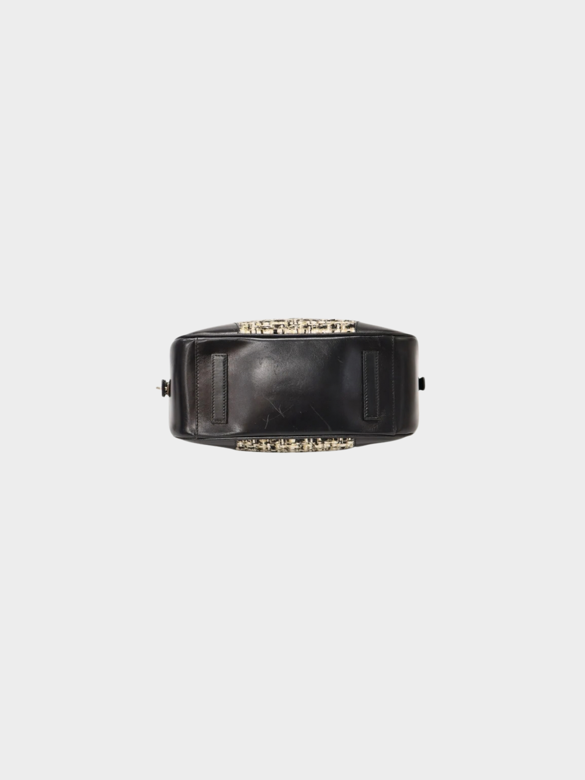 Prada 2000s Black Multicolor Tweed Leather Handbag