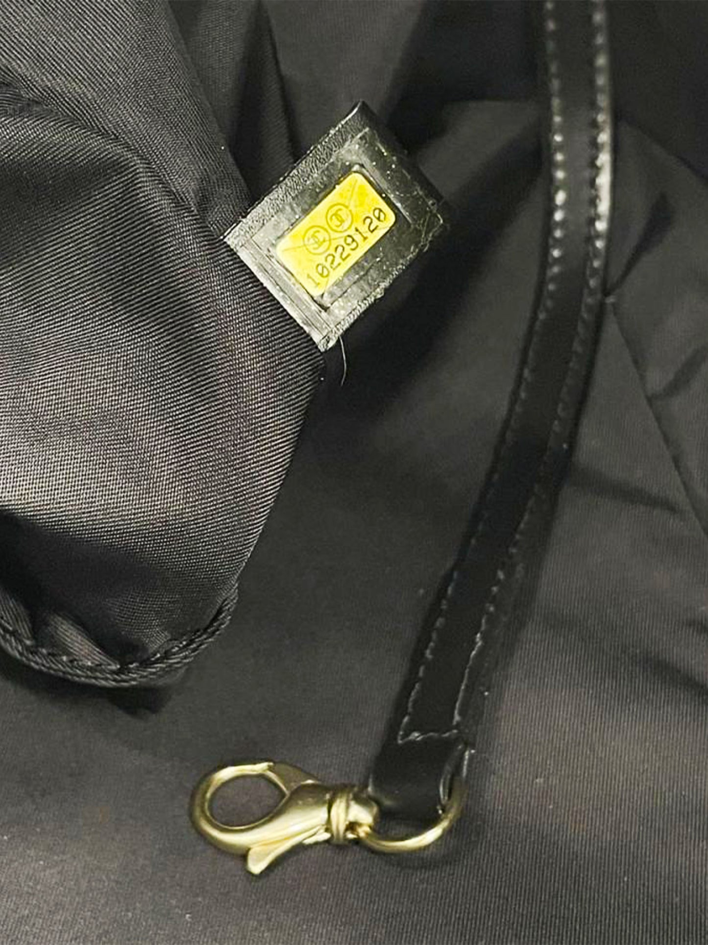 Chanel 2005 Black Travel Line Jacquard Tote Bag