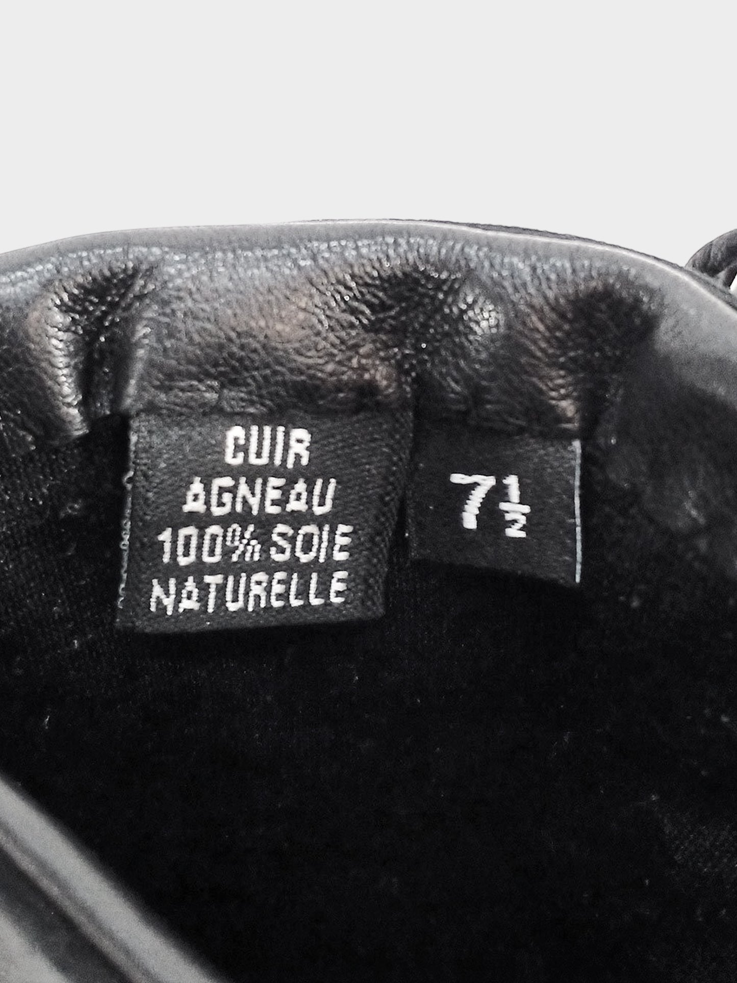 Chanel 2010s Black Lambskin Leather CC Turn Lock Gloves