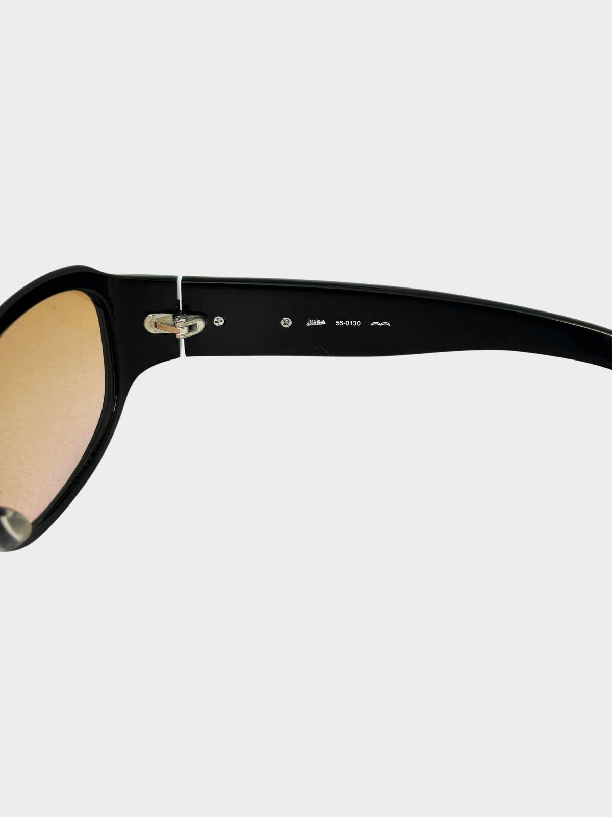 Jean Paul Gaultier 2000s Black and Brown Screw-detail Sunglasses